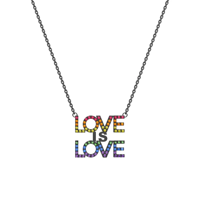 'Pride' LOVE IS LOVE Gemstone Necklace sold by Pascal Design Official