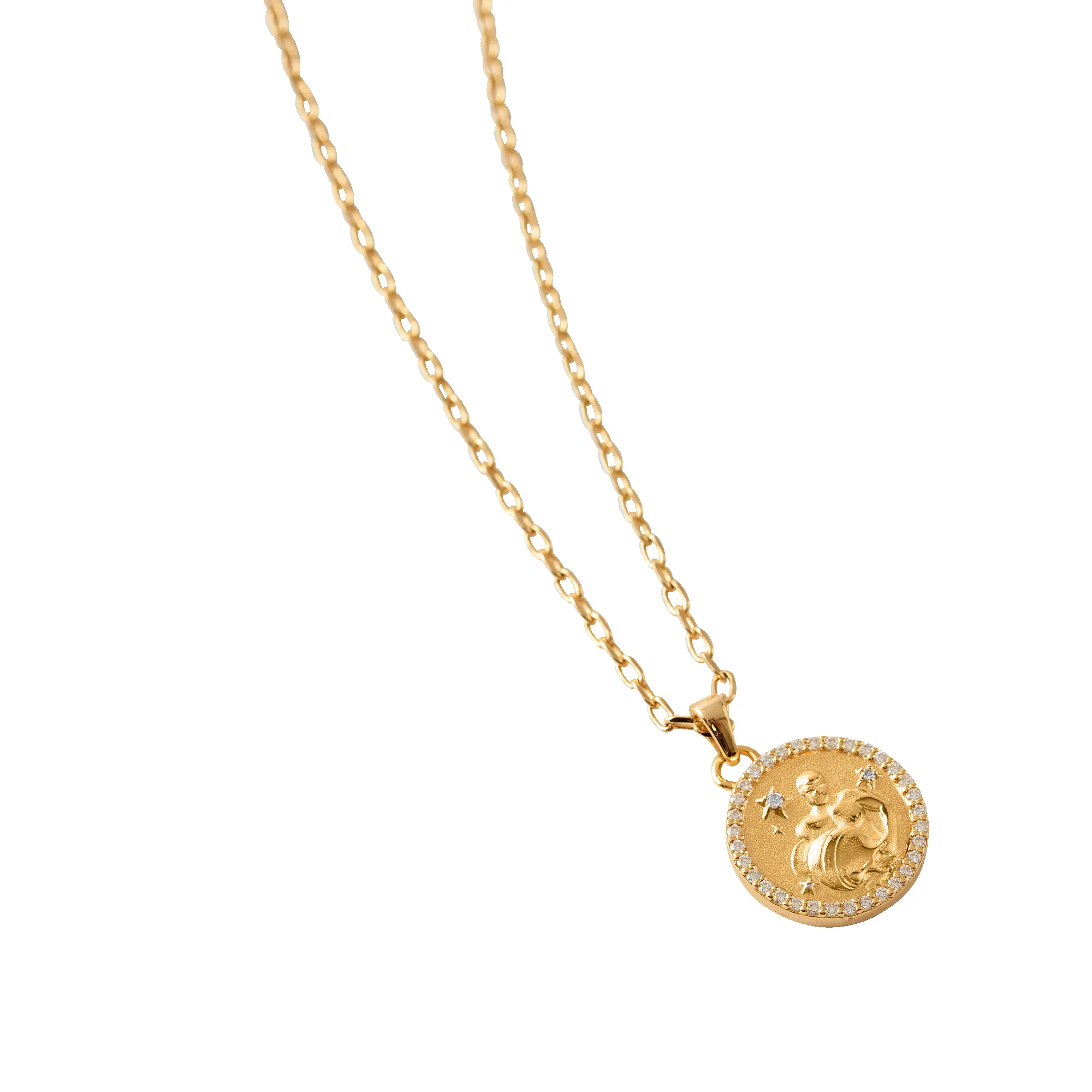 Aquarius Amulet Pendant With Pave Diamond Rim sold by Pascal Design Official product image thumbnail 4