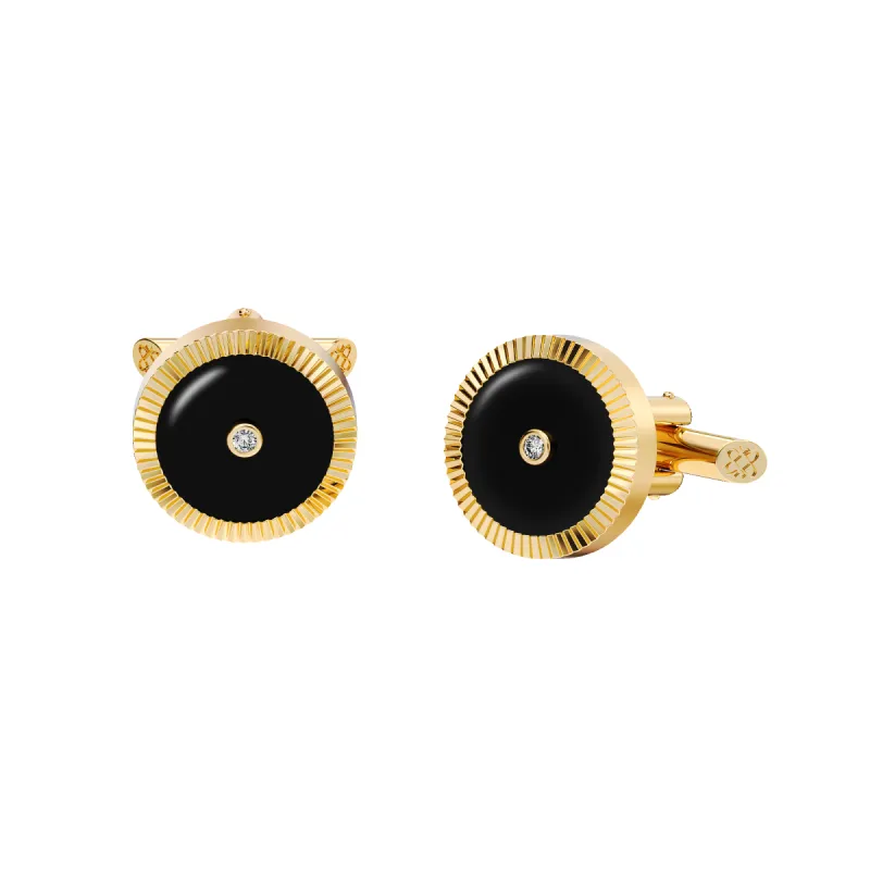 Classic Ray Pattern Diamond Cufflinks sold by Pascal Design Official