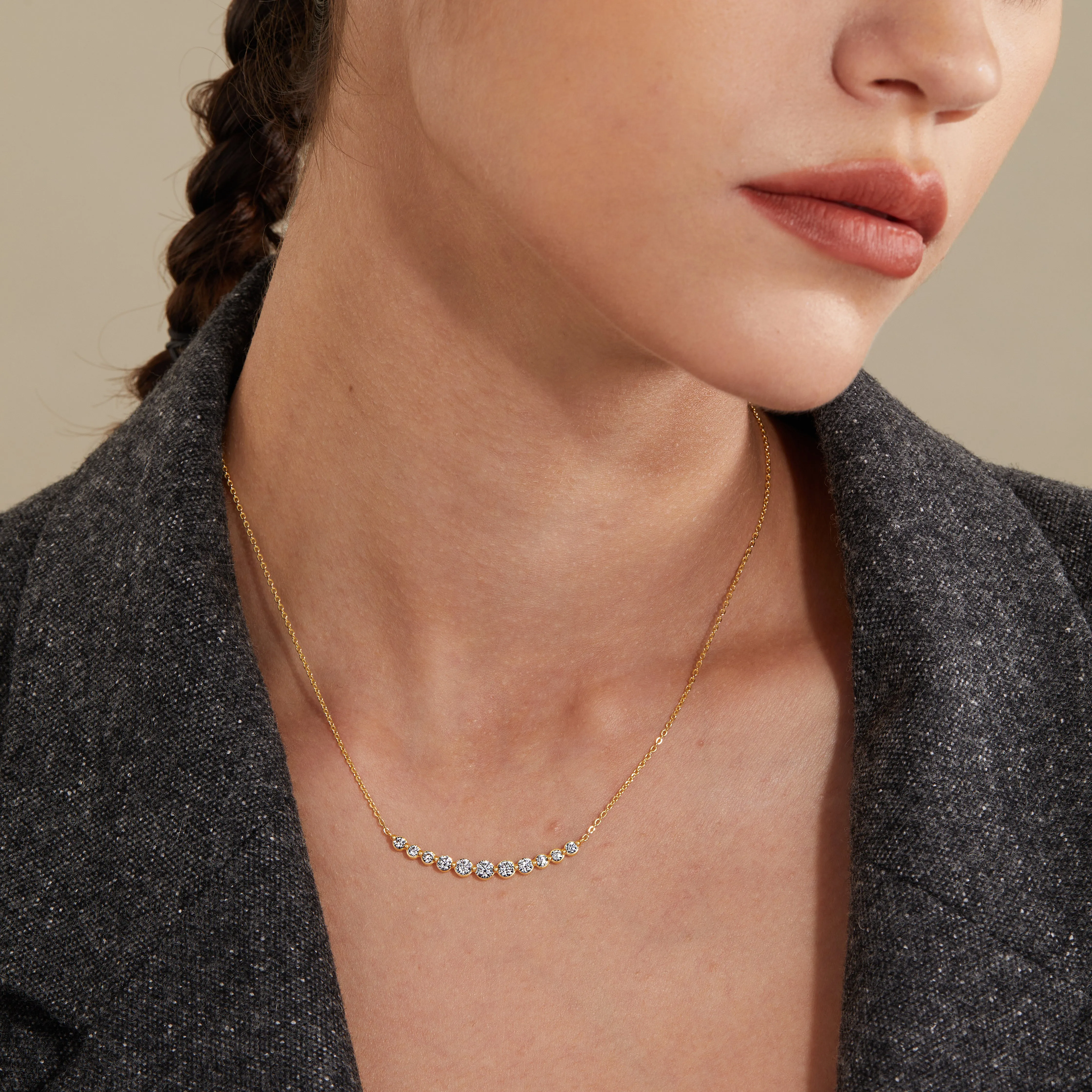 Everyday Gradation Diamond Necklace sold by Pascal Design Official product image thumbnail 3