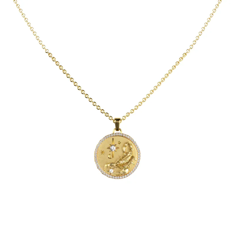Scorpio Amulet Pendant With Pave Diamond Rim sold by Pascal Design Official