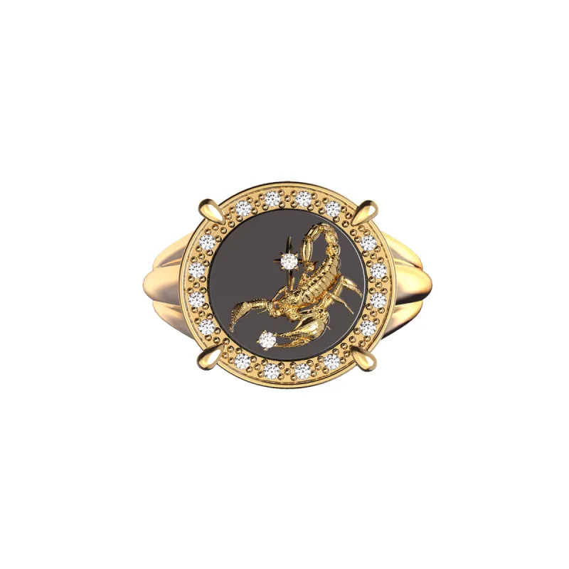 Scorpio Agate Diamond Ring sold by Pascal Design Official