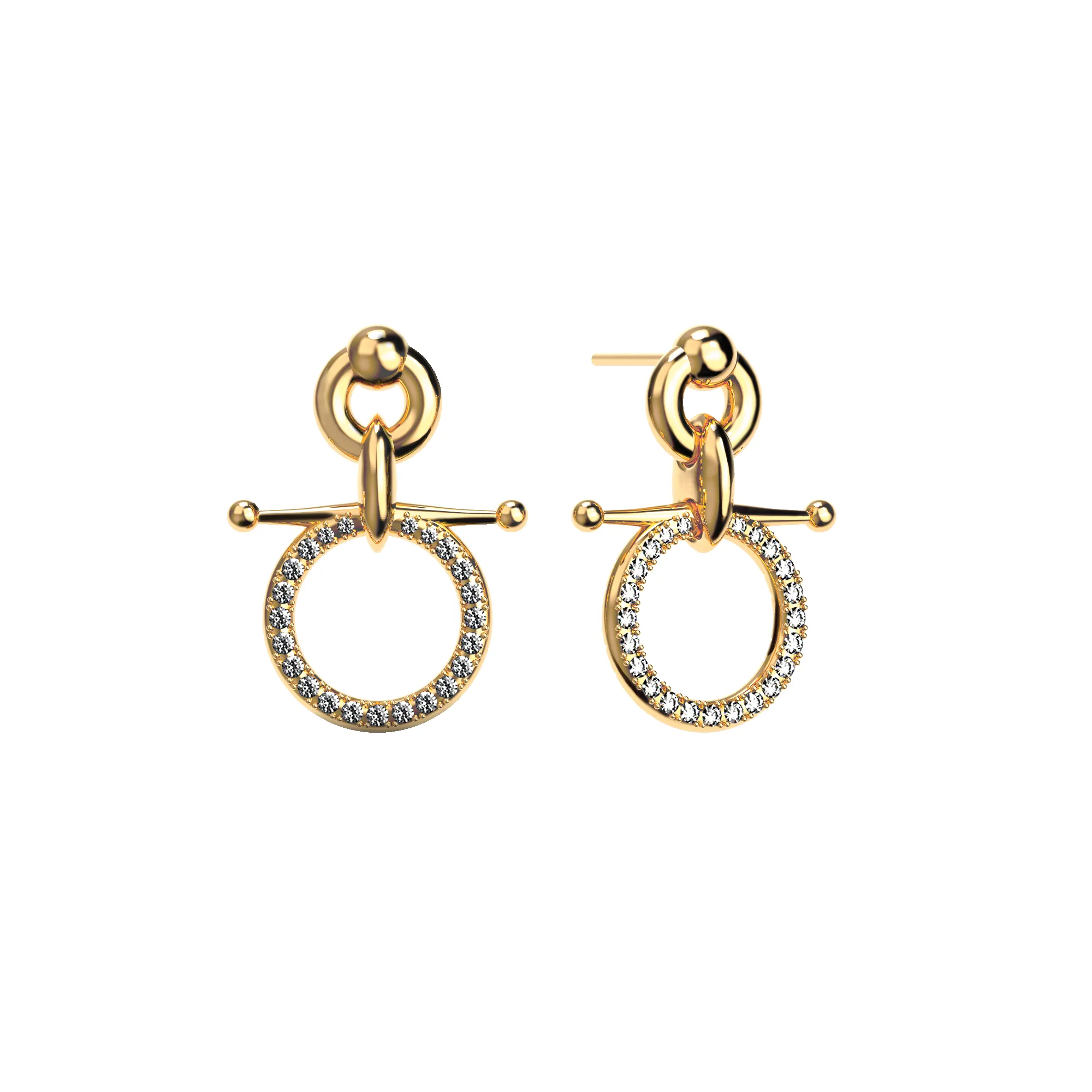 'Horsebit' Diamond Earirngs sold by Pascal Design Official