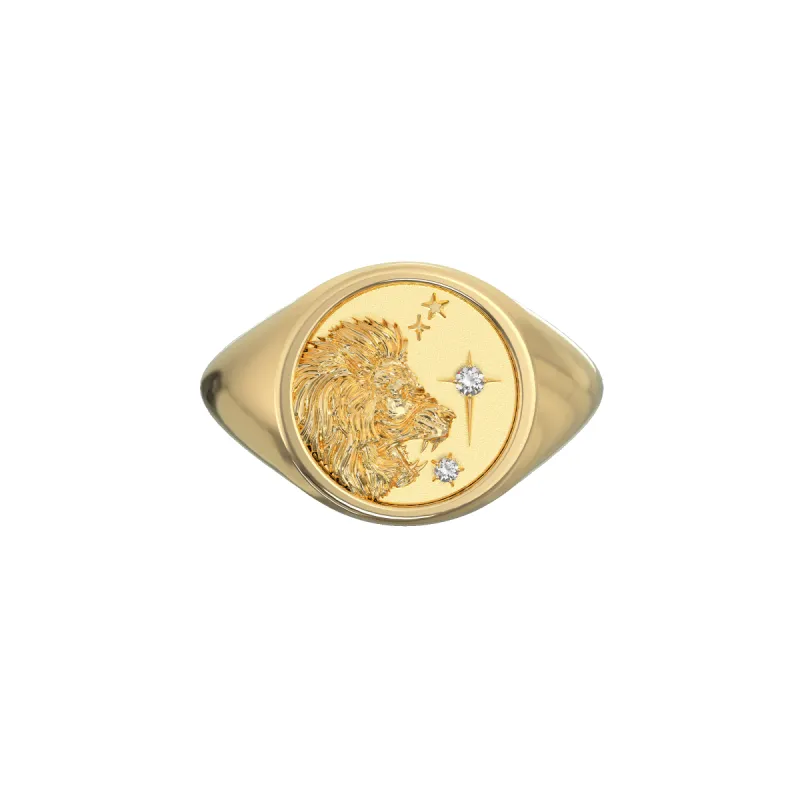 Leo Small Signet Ring sold by Pascal Design Official