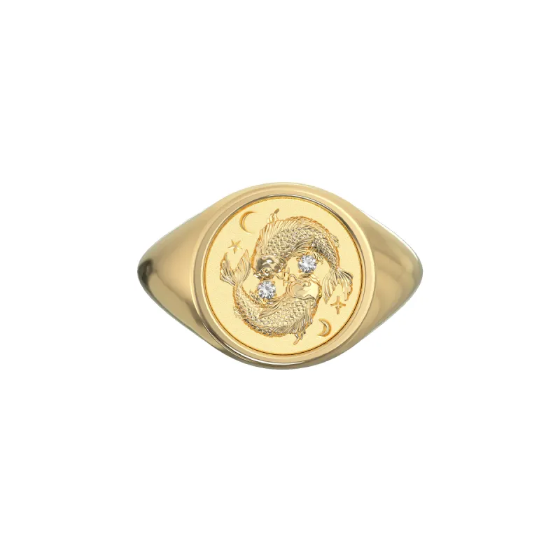 Pisces Small Signet Ring sold by Pascal Design Official