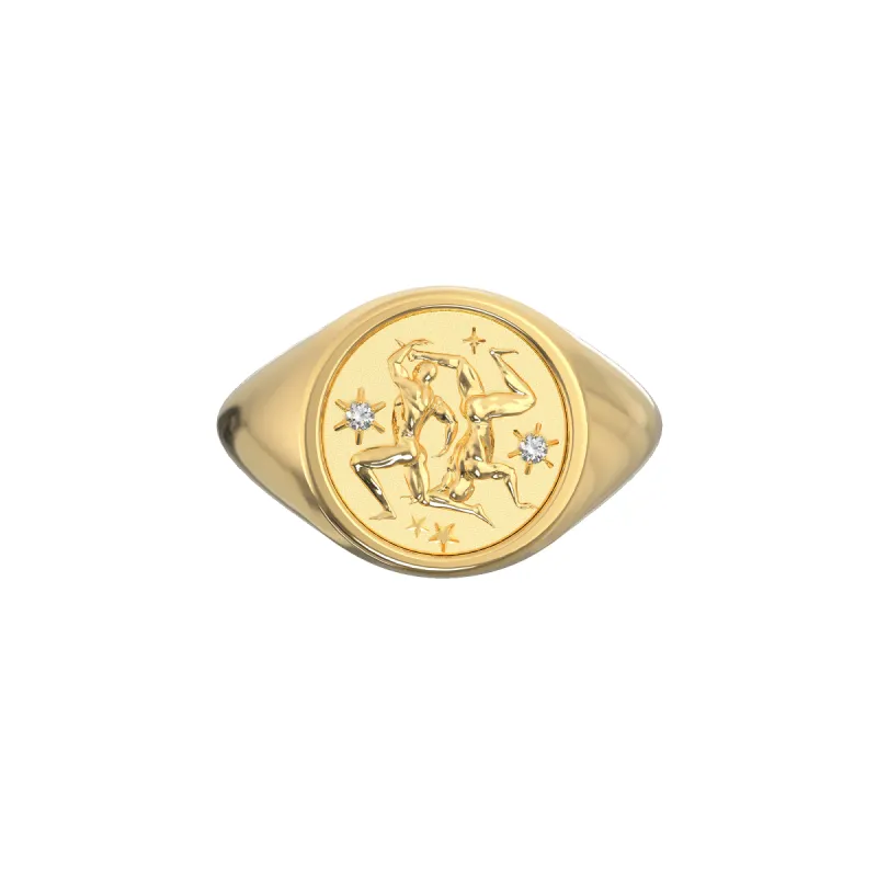 Gemini Small Signet Ring sold by Pascal Design Official