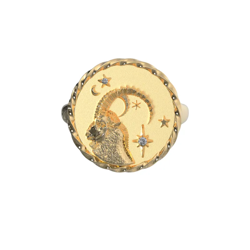 Capricorn Signet Ring sold by Pascal Design Official