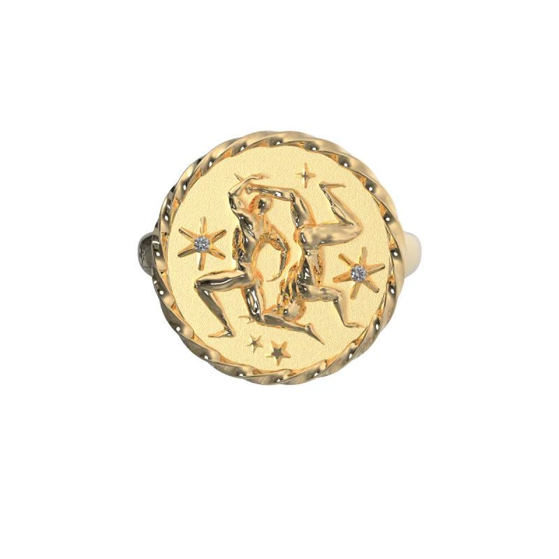 Gemini Signet Ring sold by Pascal Design Official