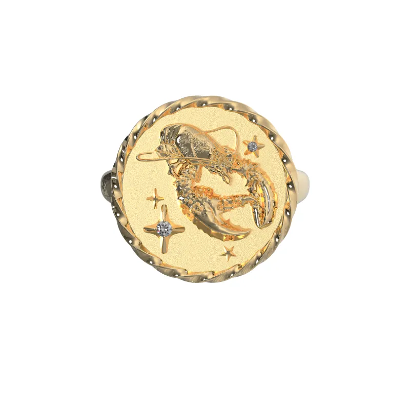 Cancer Signet Ring sold by Pascal Design Official