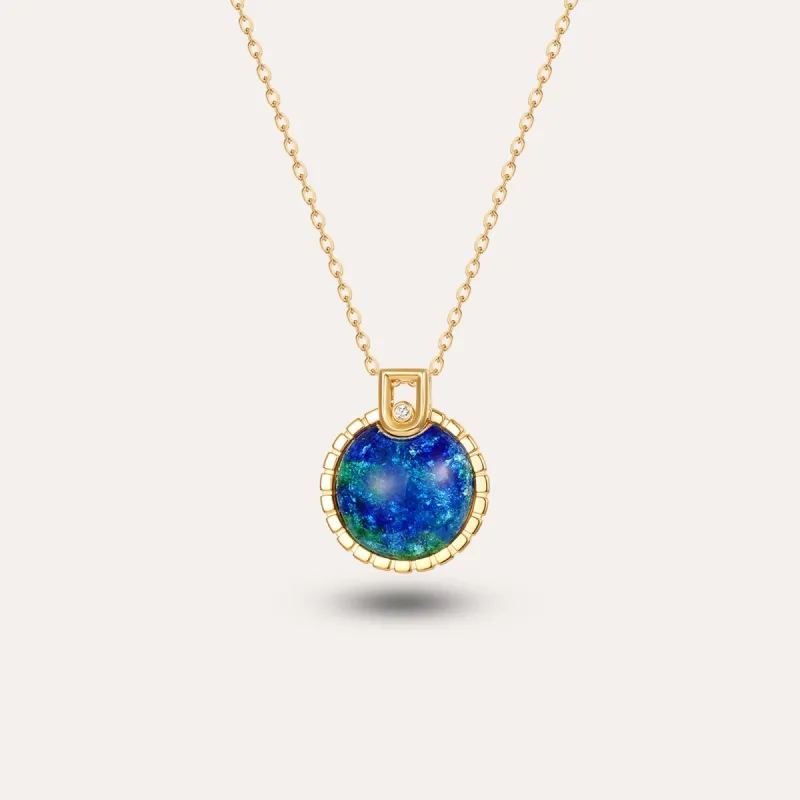 'Universe' Enamel Diamond Necklace, Round sold by Pascal Design Official
