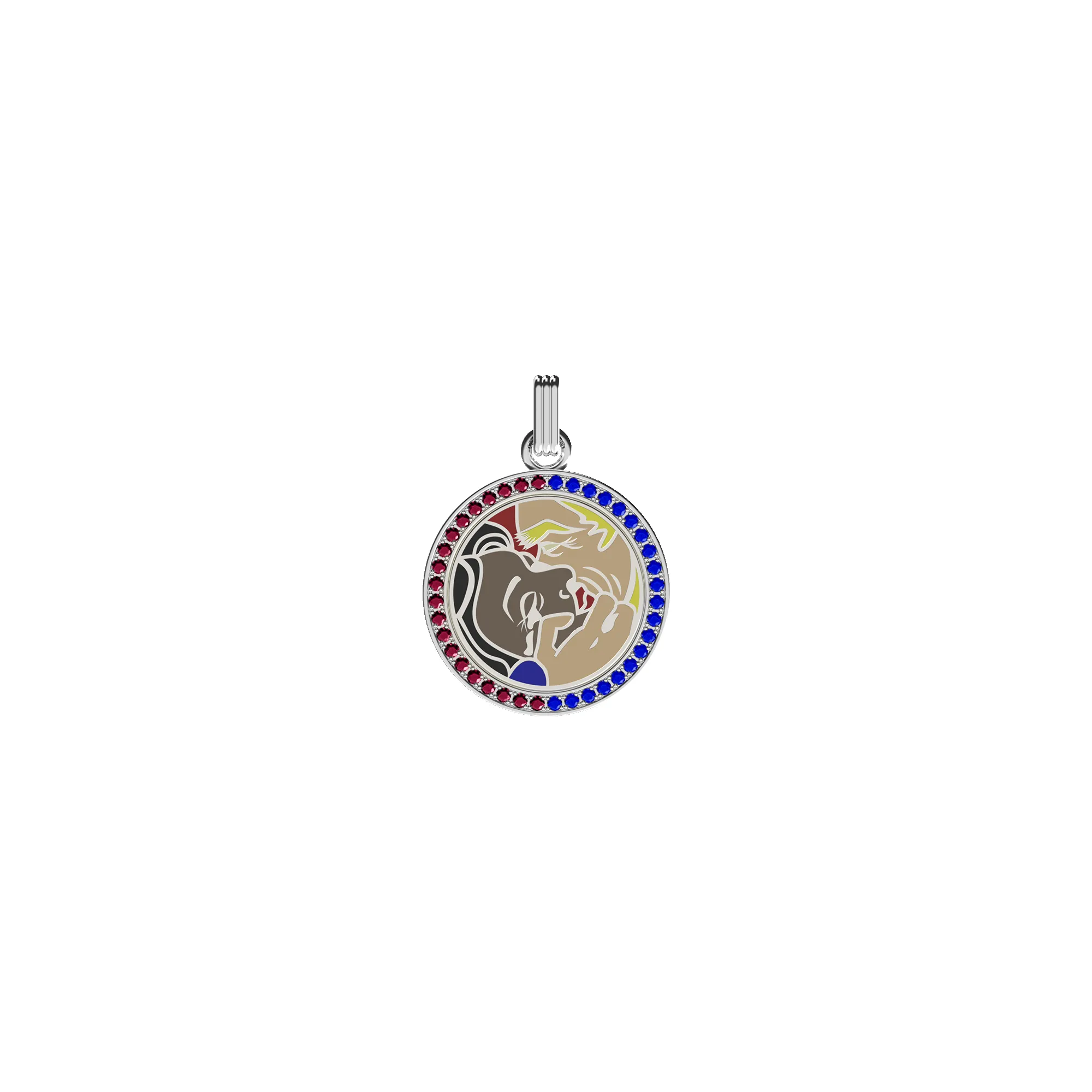'Political Pop' Gemstone Enamel Pendant sold by Pascal Design Official