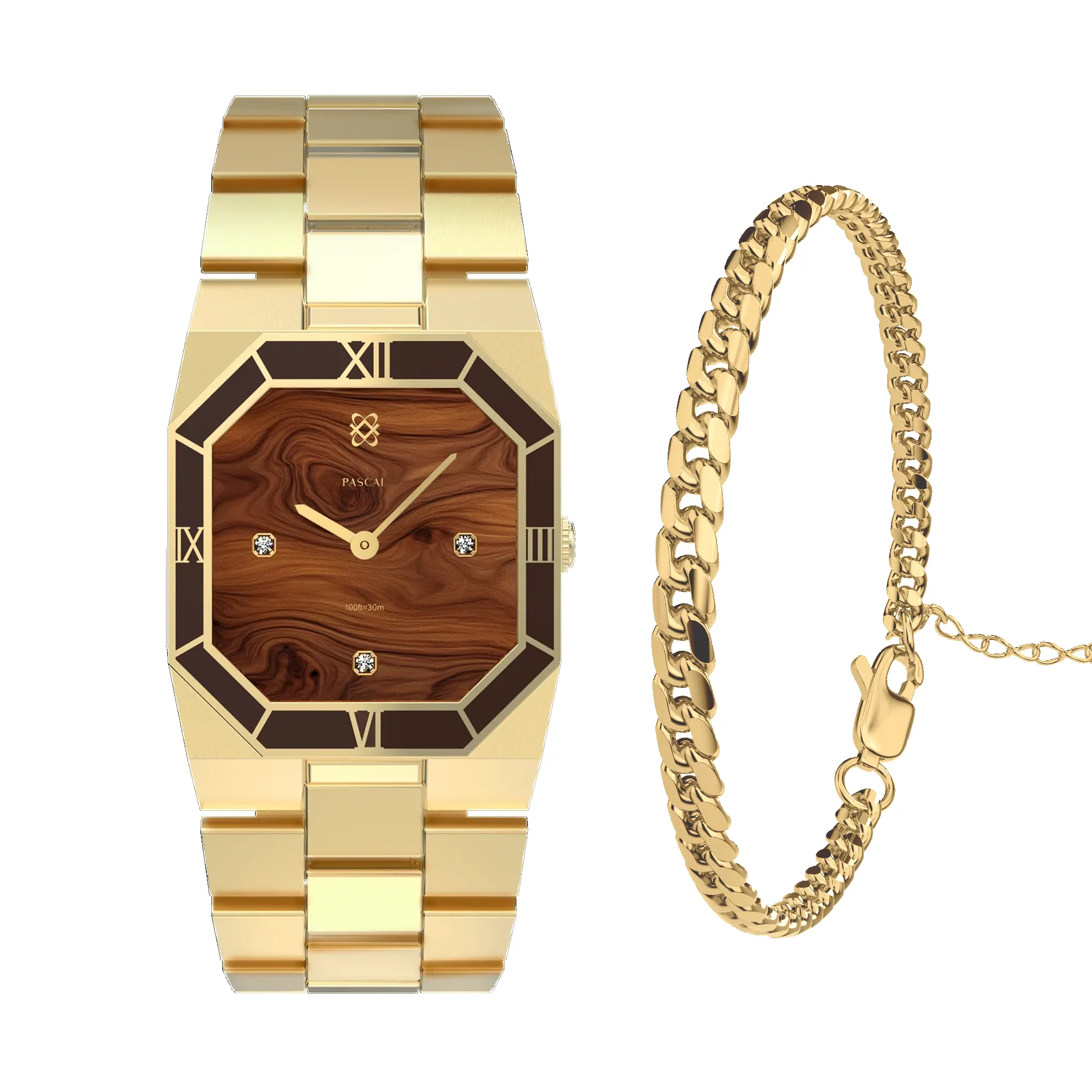 Octagonal Enamel Diamond Watch Gift Set sold by Pascal Design Official product image thumbnail 2