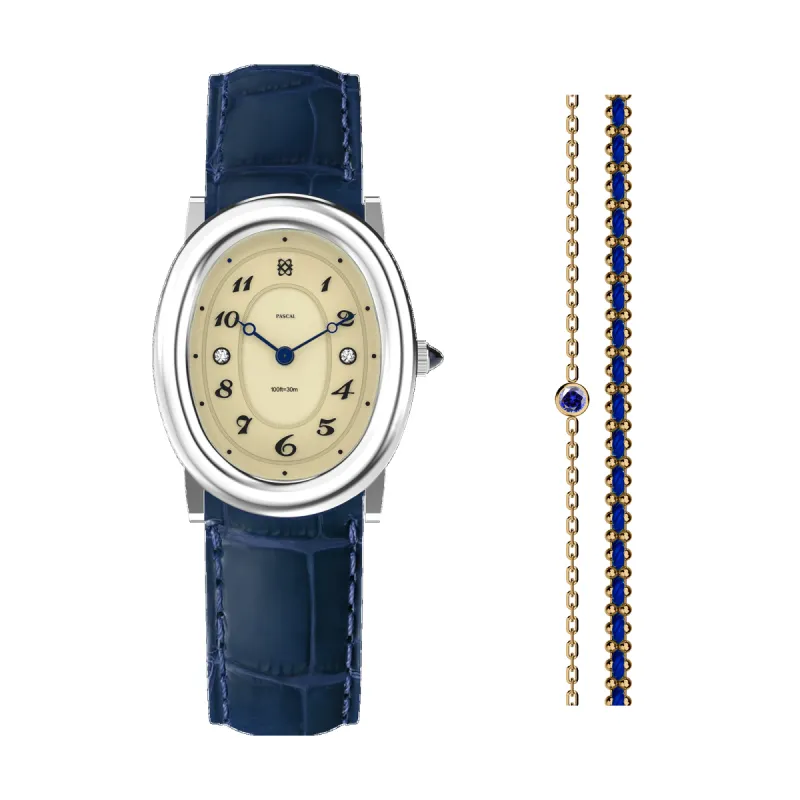 Oval Bubble Diamond Watch Gift Set sold by Pascal Design Official