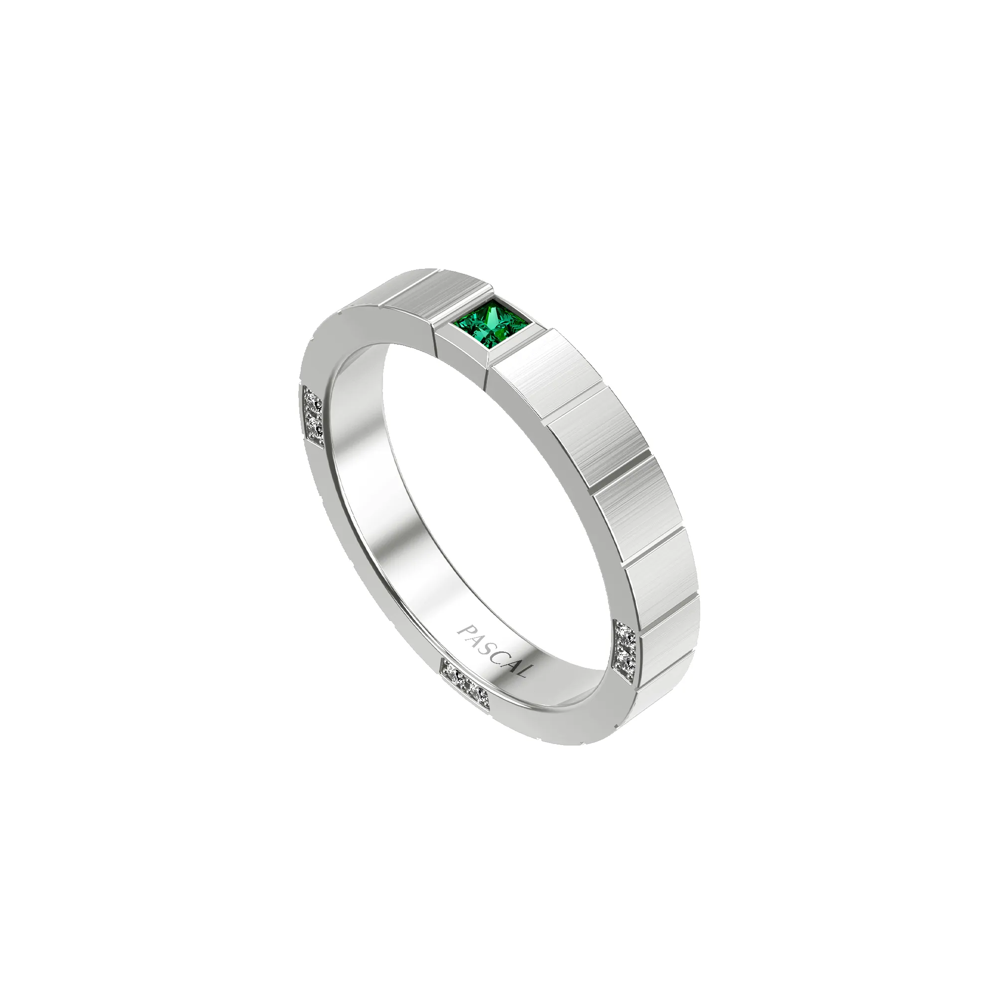Classic Plaid Gemstone Promise Ring sold by Pascal Design Official product image thumbnail 2