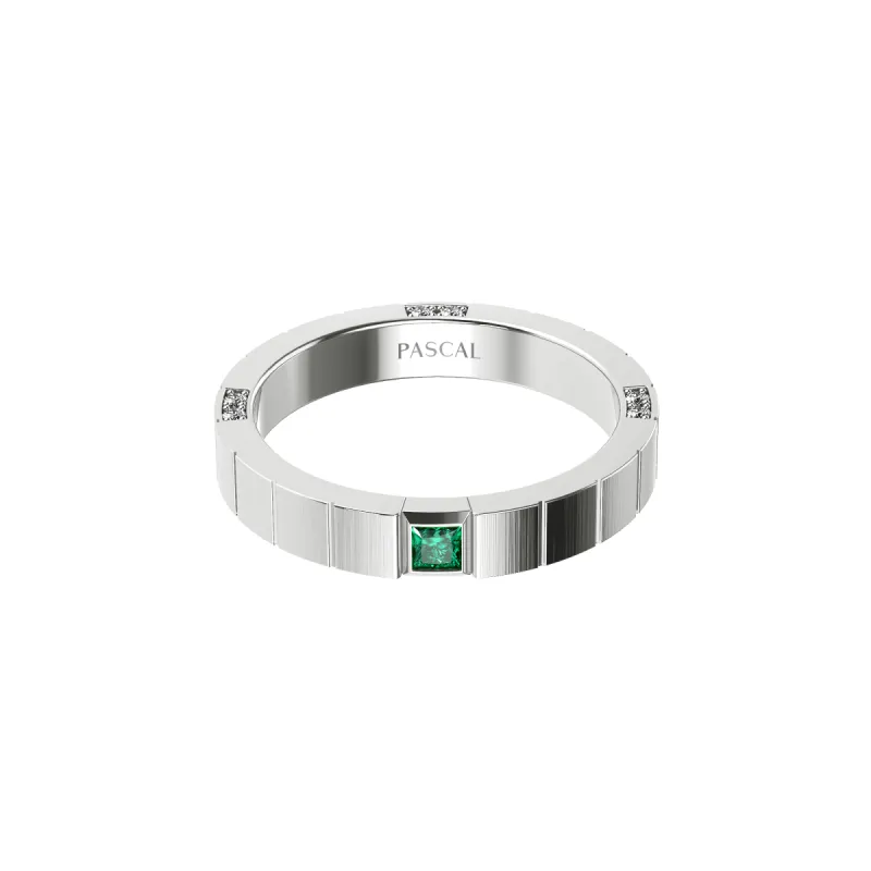 Classic Plaid Gemstone Promise Ring sold by Pascal Design Official