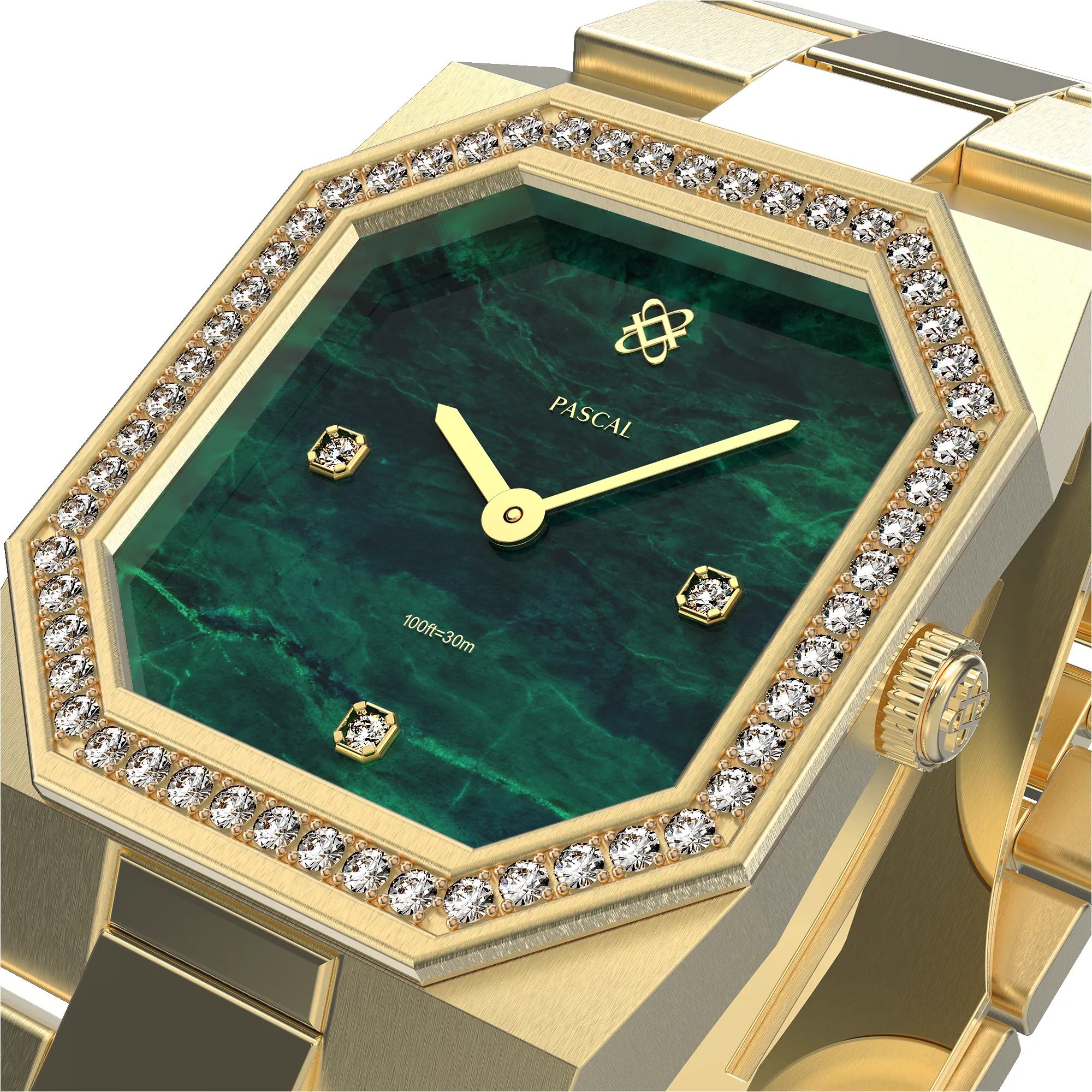 Octagonal Halo Diamond Watch sold by Pascal Design Official product image thumbnail 4