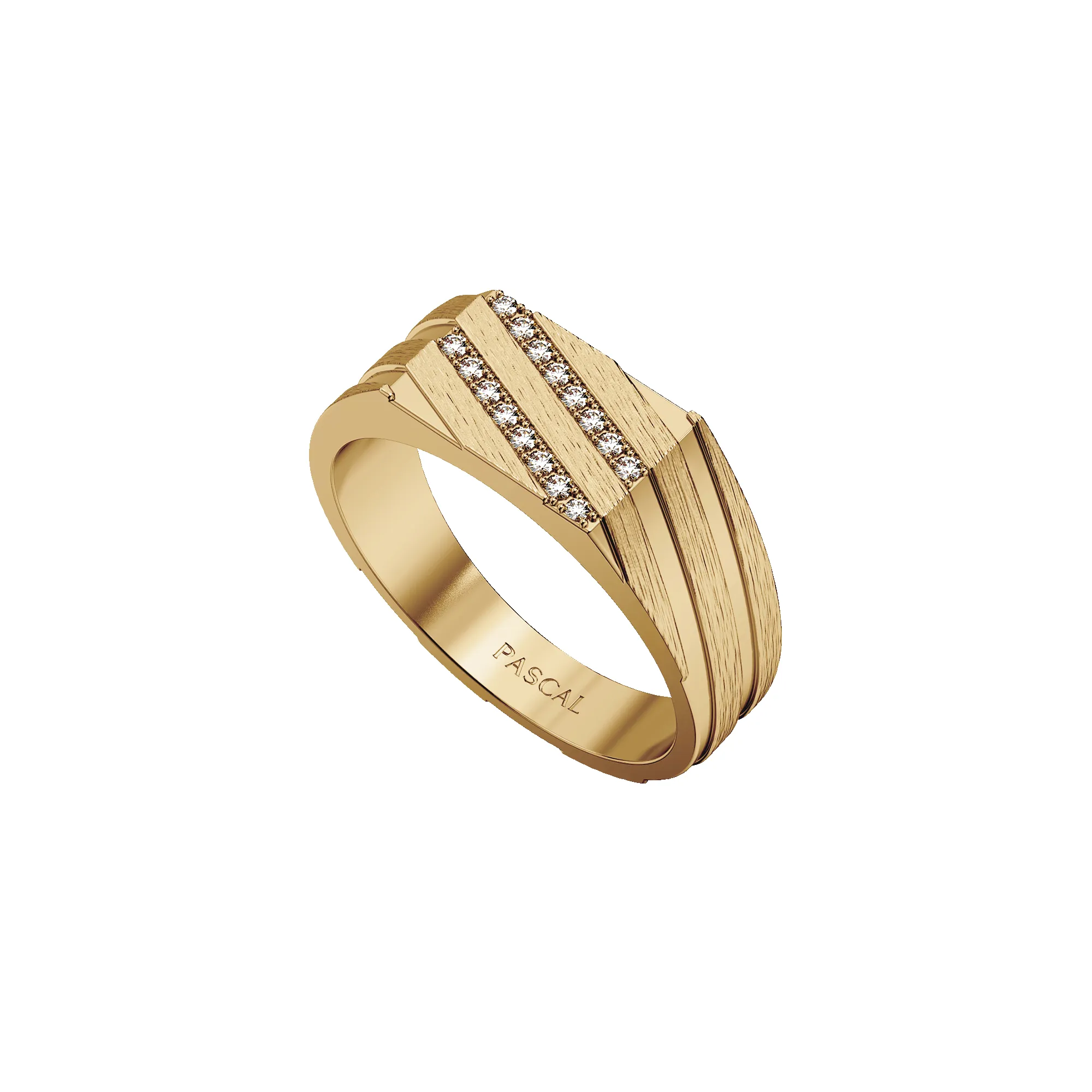 Geo Spiral Diamond Signet Ring sold by Pascal Design Official product image thumbnail 2