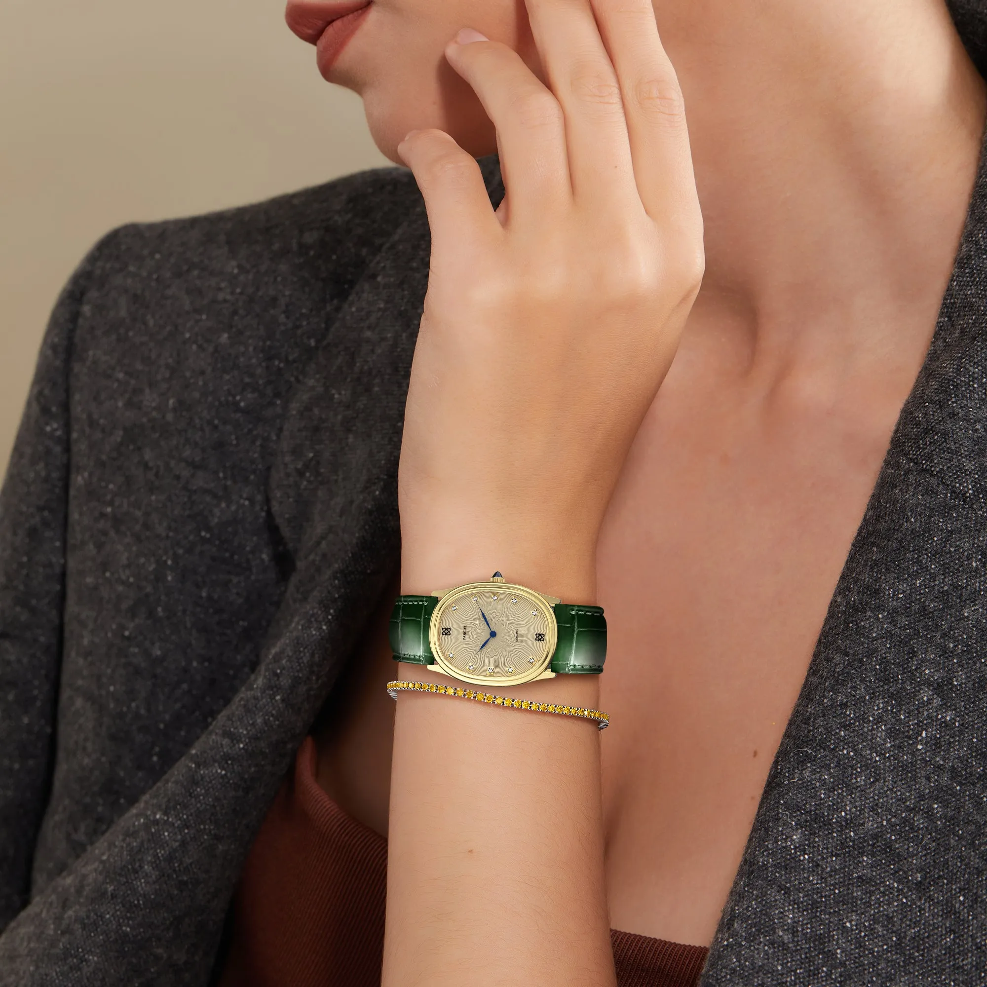 Oval Orbit Diamond Watch (27.5mm x 34mm) sold by Pascal Design Official product image thumbnail 3