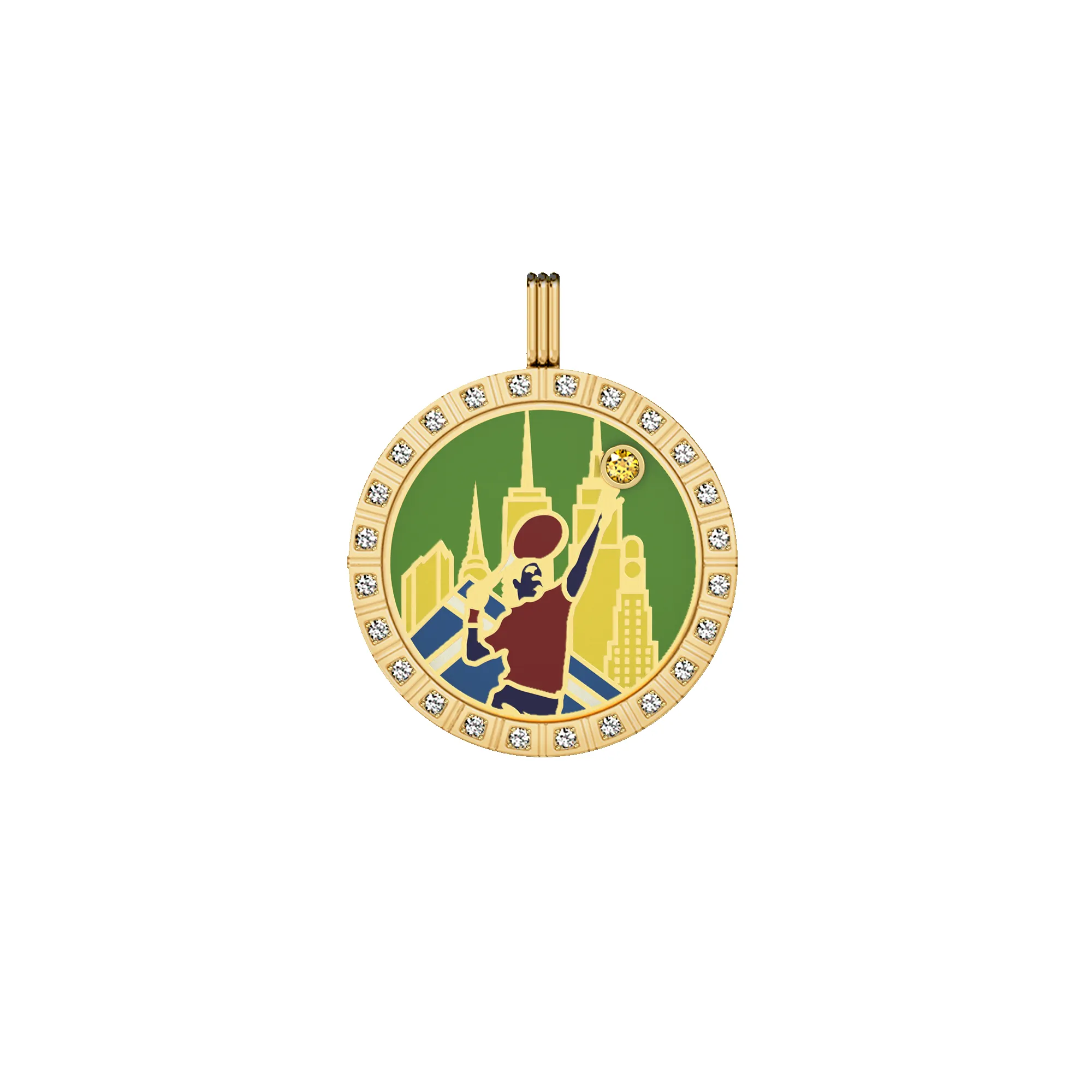 'Ace Adornments' Halo Diamond Spinning Pendant sold by Pascal Design Official product image thumbnail 3