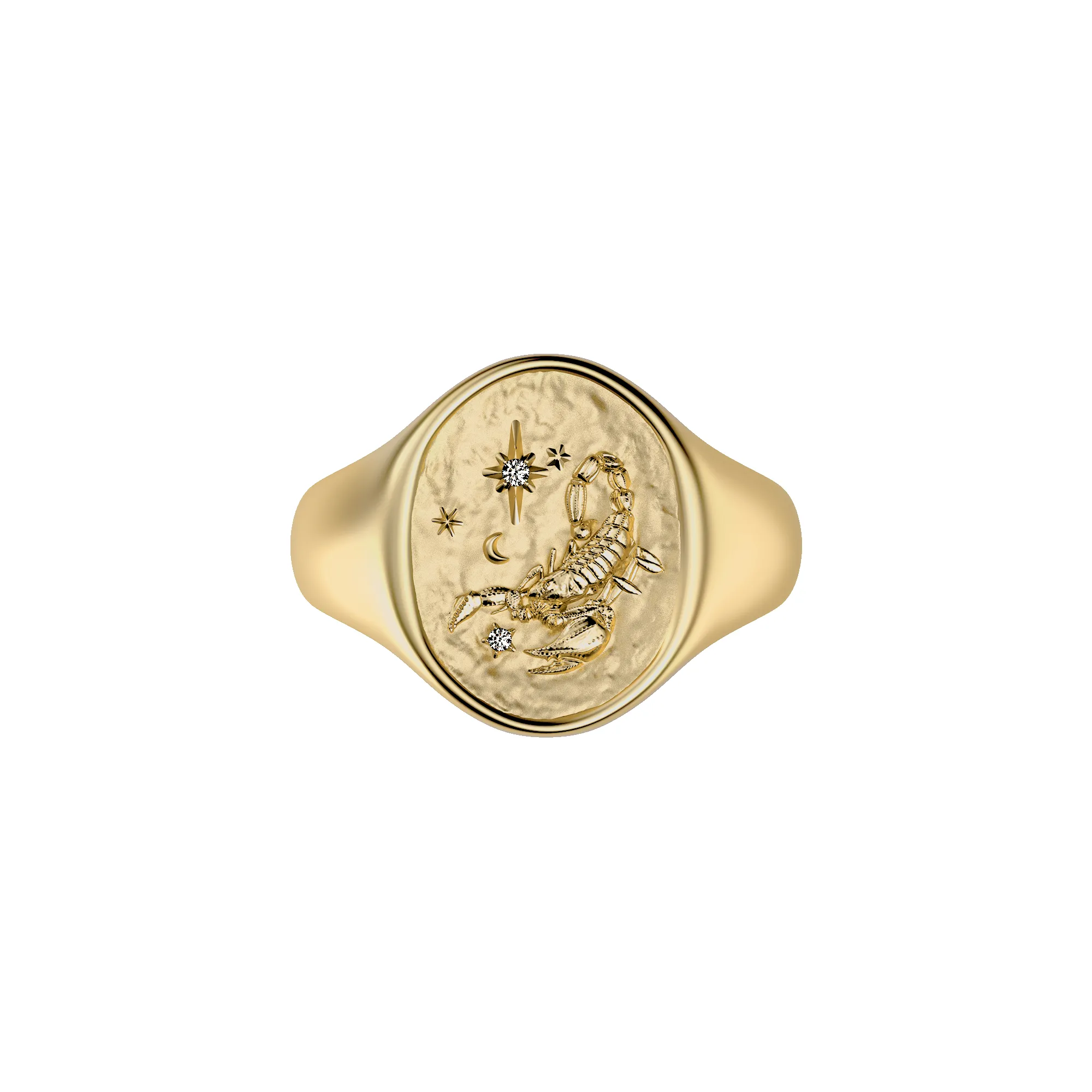 'Zodiac' Diamond Signet Ring, Scorpio sold by Pascal Design Official