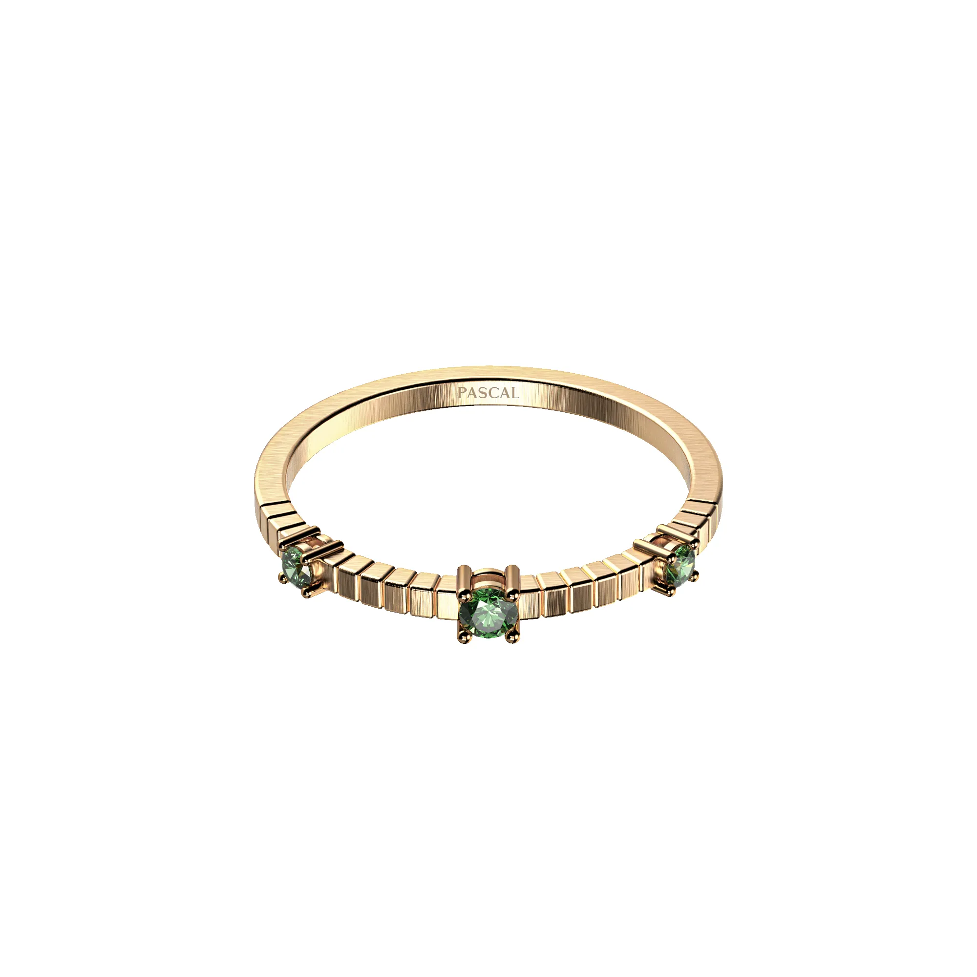 'Trinity' Linear Gemstone Band Ring sold by Pascal Design Official product image thumbnail 3