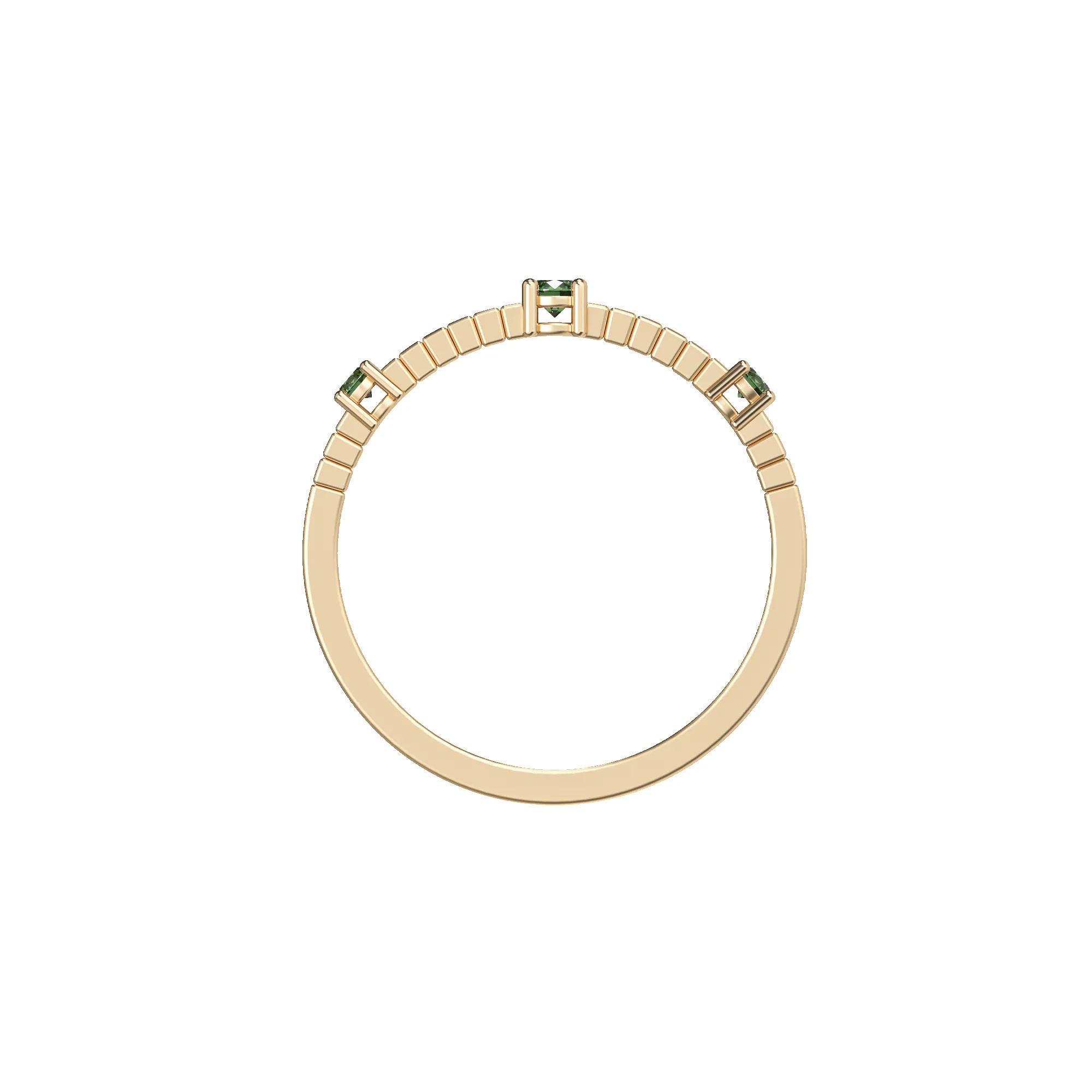 'Trinity' Linear Gemstone Band Ring sold by Pascal Design Official product image thumbnail 4