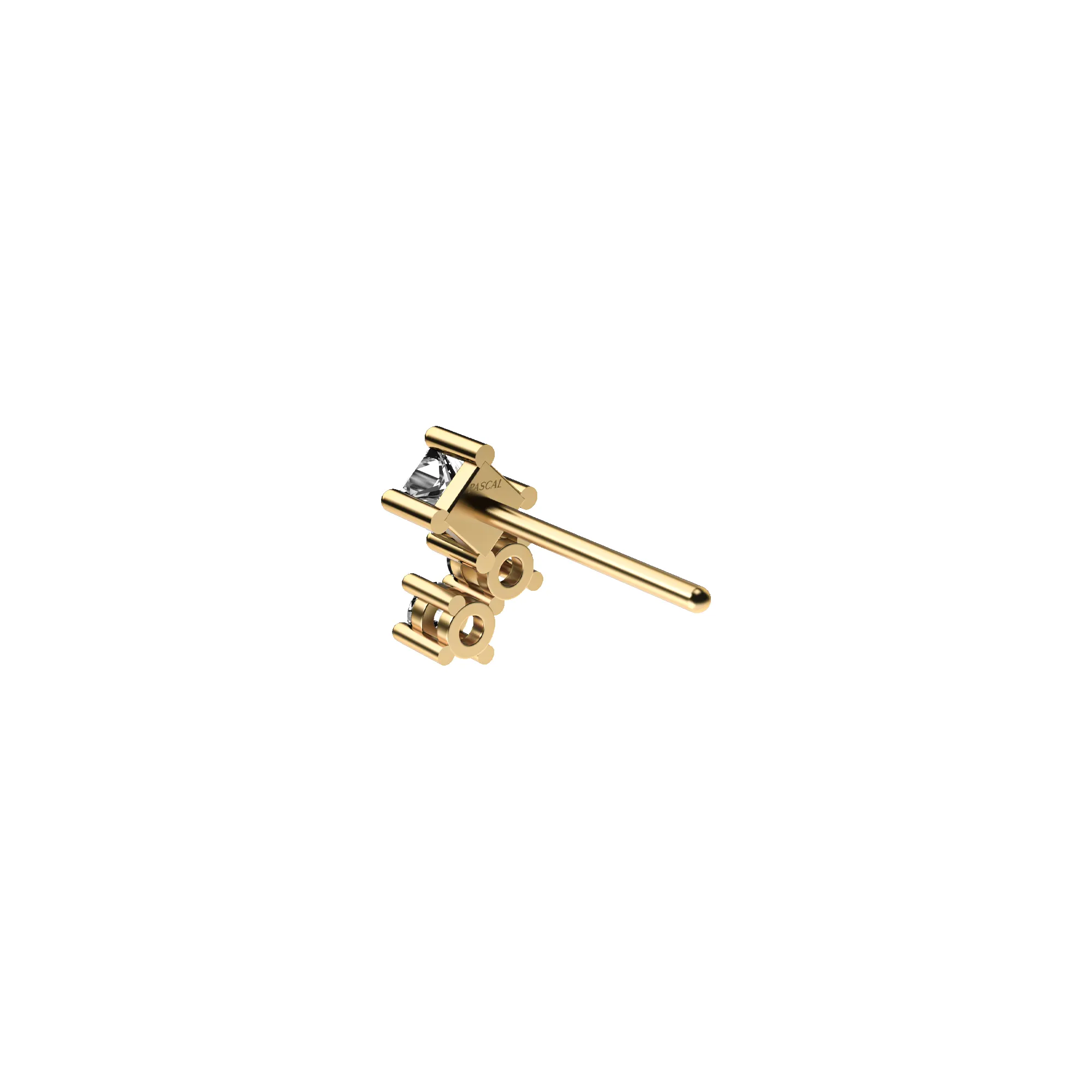 'Trinity' Diamond Stud Earrings, Fancy sold by Pascal Design Official product image thumbnail 4