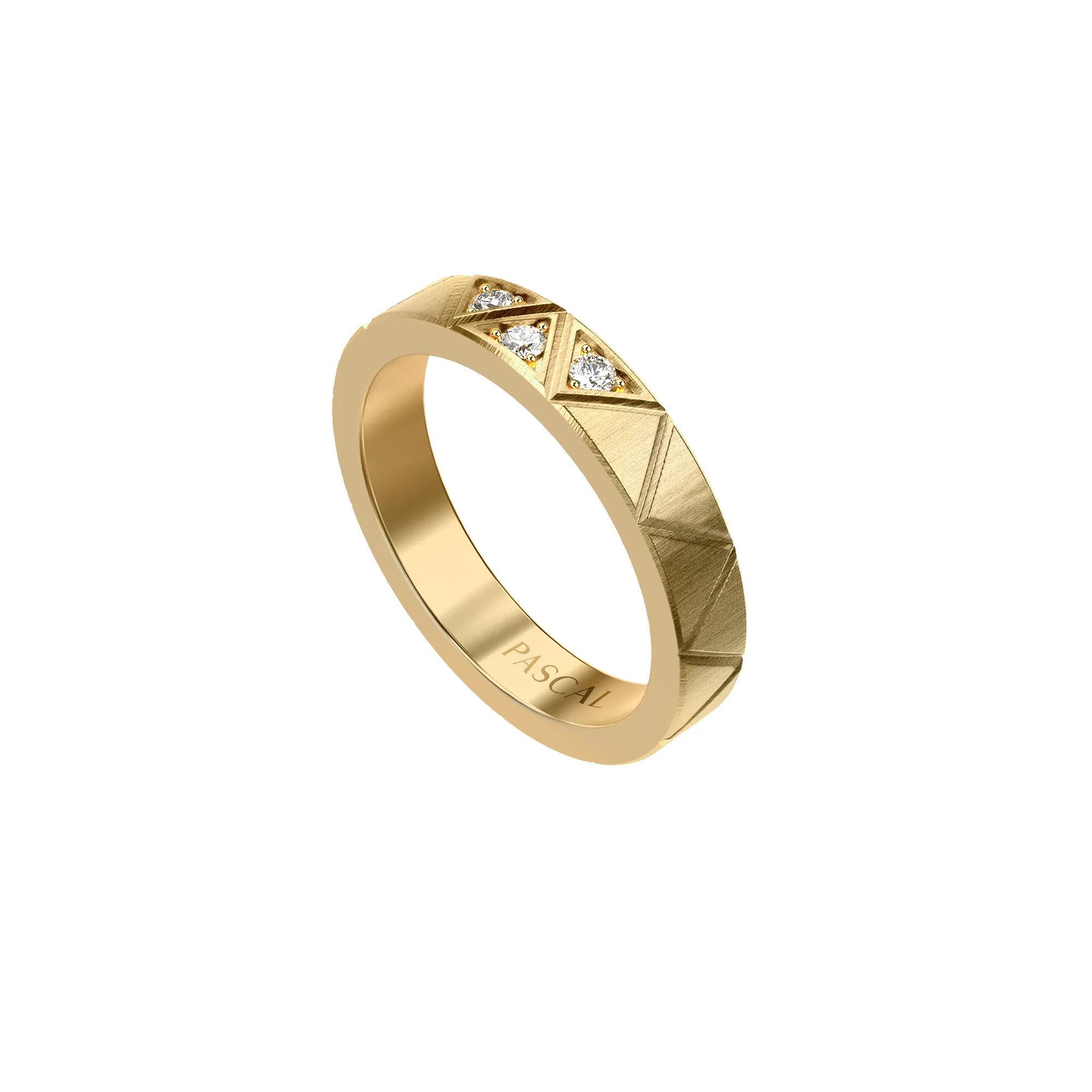 'Trinity' Triangle Diamond Band Ring sold by Pascal Design Official product image thumbnail 2