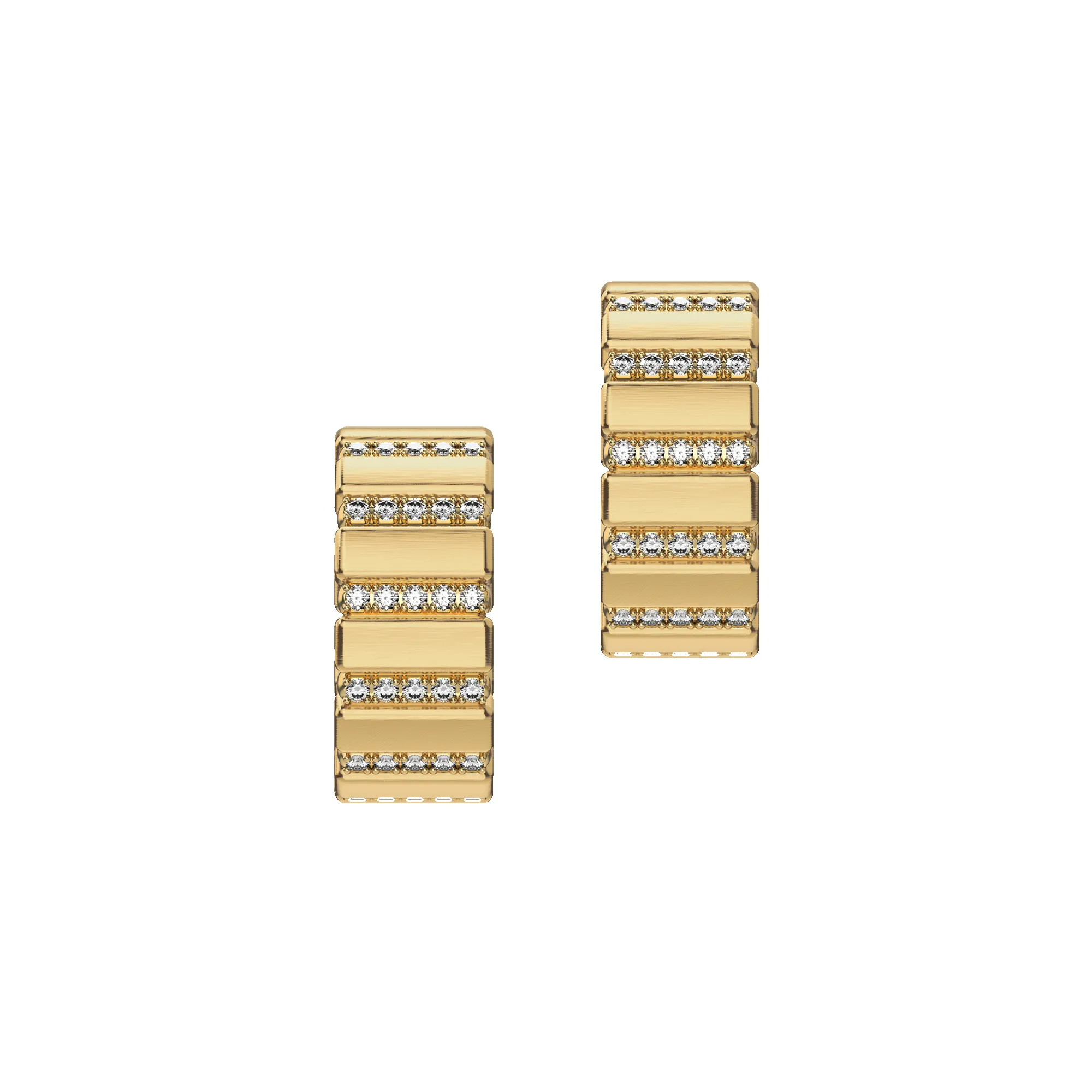 'Parthènope' Diamond Hoop Earrings sold by Pascal Design Official product image thumbnail 3