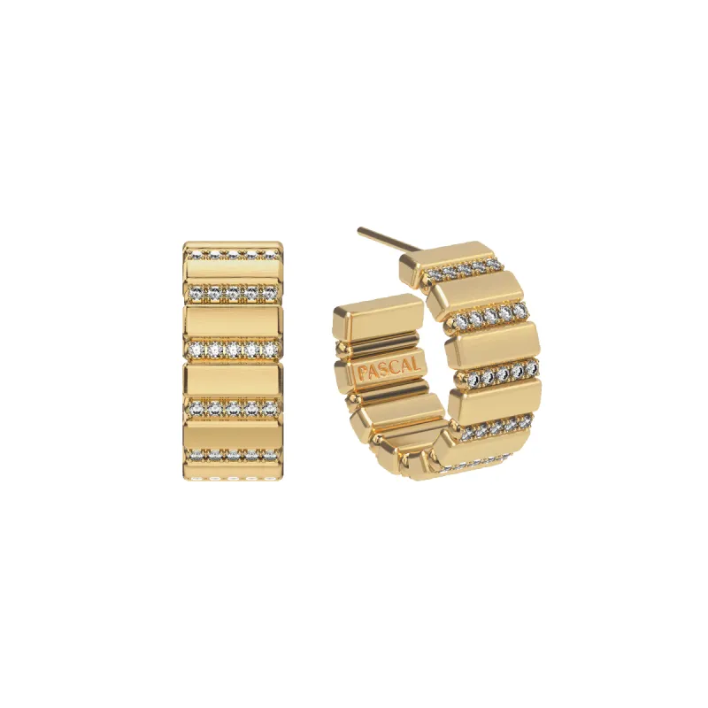 'Parthènope' Diamond Hoop Earrings sold by Pascal Design Official