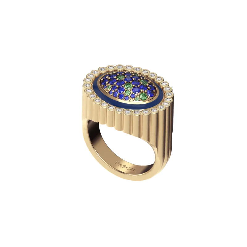Galaxy Gemstone Diamond Cocktail Ring sold by Pascal Design Official