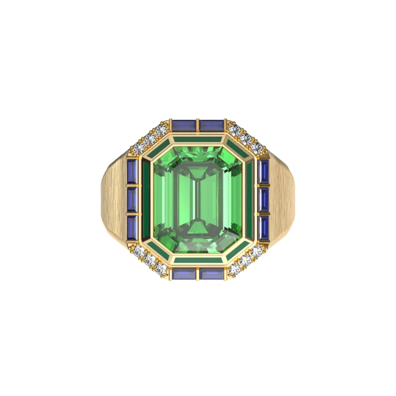 Lavish Gemstone Diamond Cocktail Ring sold by Pascal Design Official