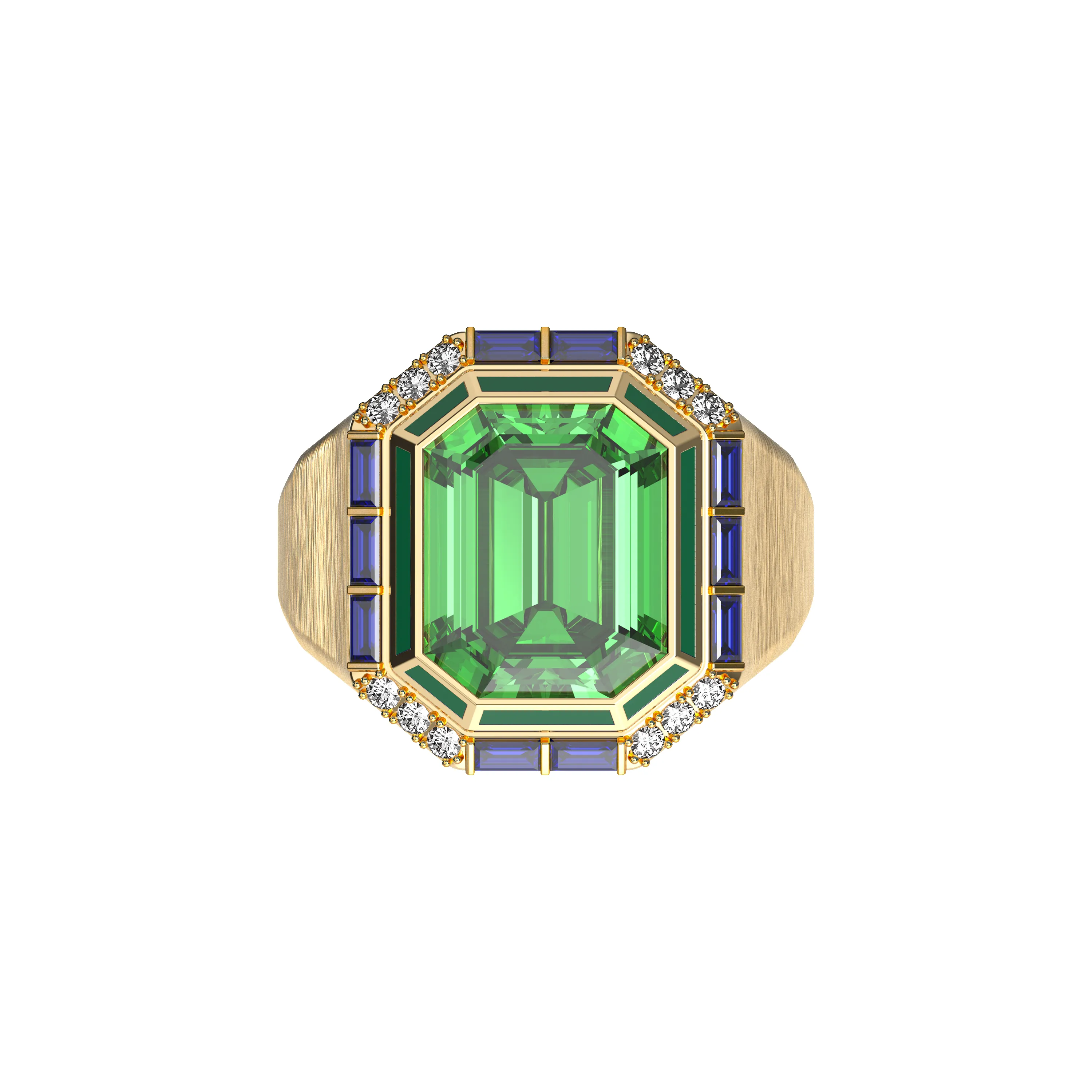 Lavish Gemstone Diamond Cocktail Ring sold by Pascal Design Official