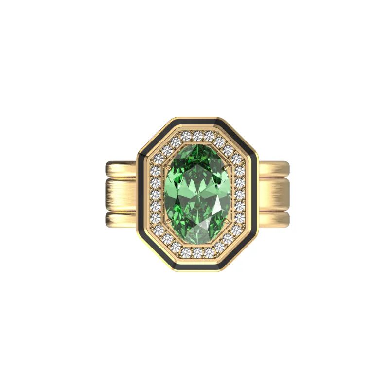 Renaissance Gemstone Diamond Cocktail Ring sold by Pascal Design Official