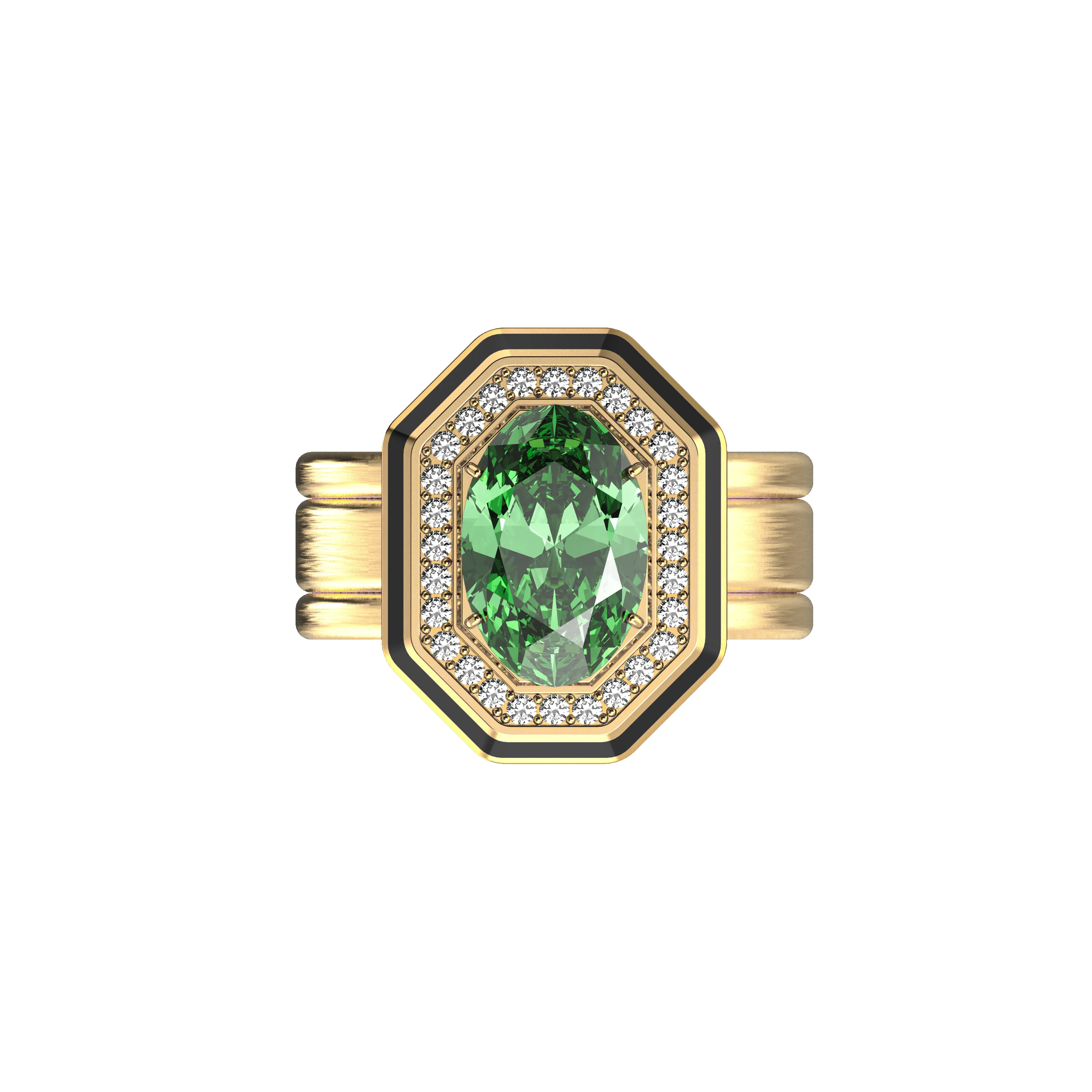 Renaissance Gemstone Diamond Cocktail Ring sold by Pascal Design Official