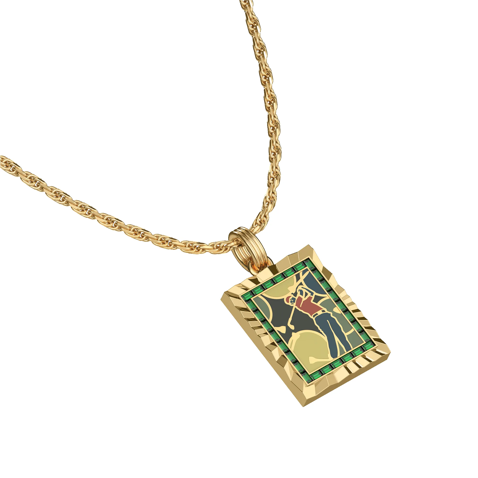 'Victory Emblem' Golf Gemstone Pendant sold by Pascal Design Official product image thumbnail 3