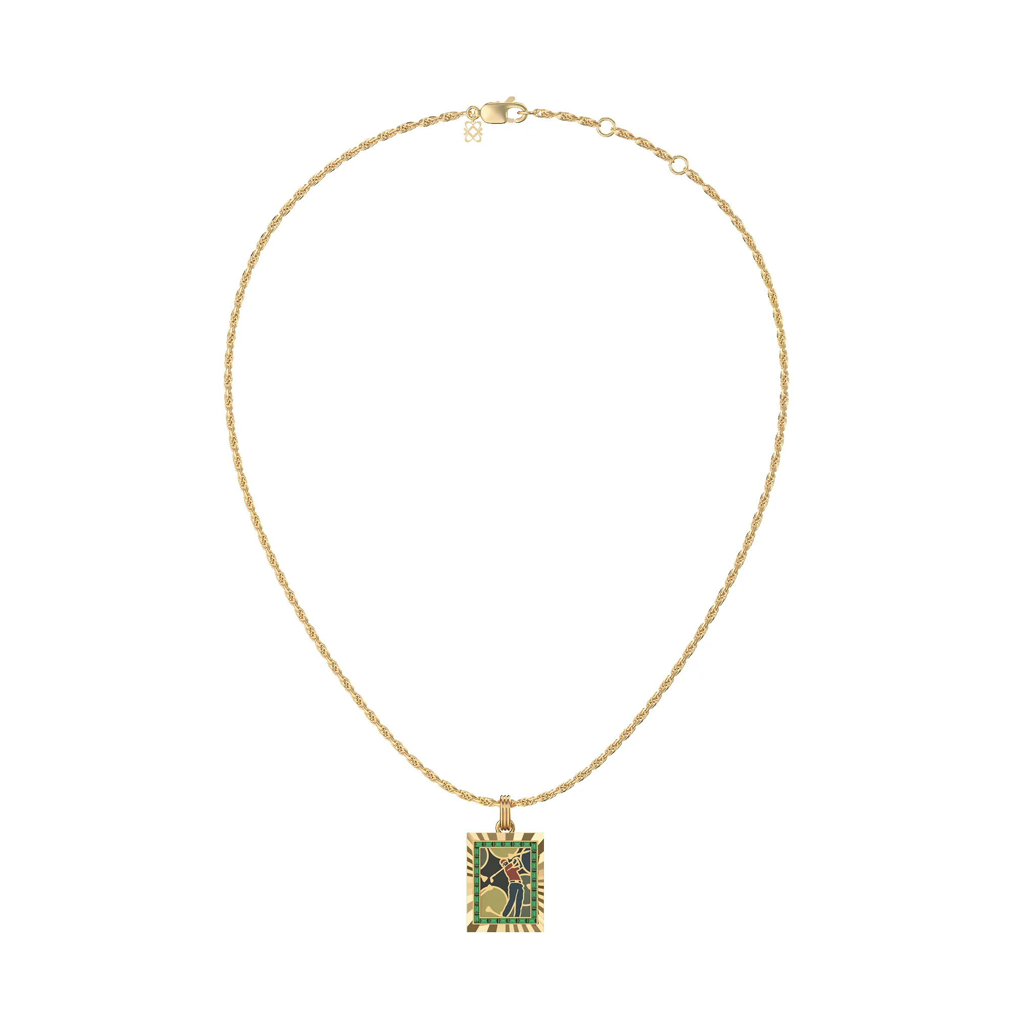 'Victory Emblem' Golf Gemstone Pendant sold by Pascal Design Official product image thumbnail 4