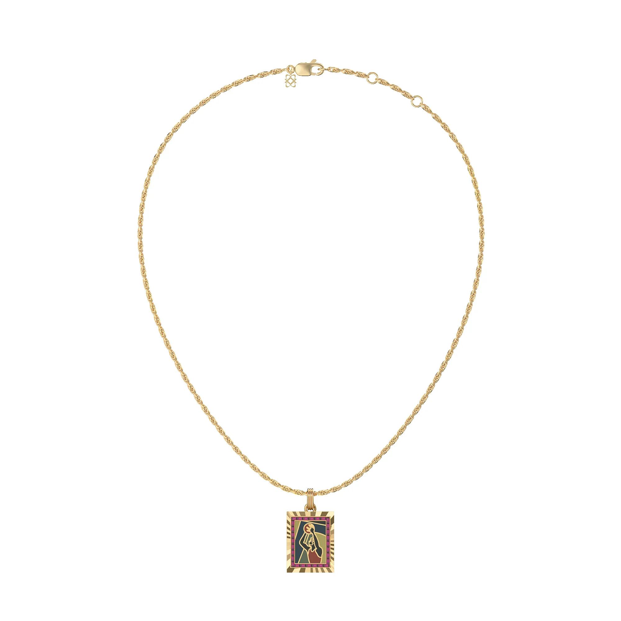 'Victory Emblem' Basketball Gemstone Pendant sold by Pascal Design Official product image thumbnail 4