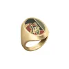 'Victory Emblem' Bicycle Diamond Signet Ring sold by Pascal Design Official