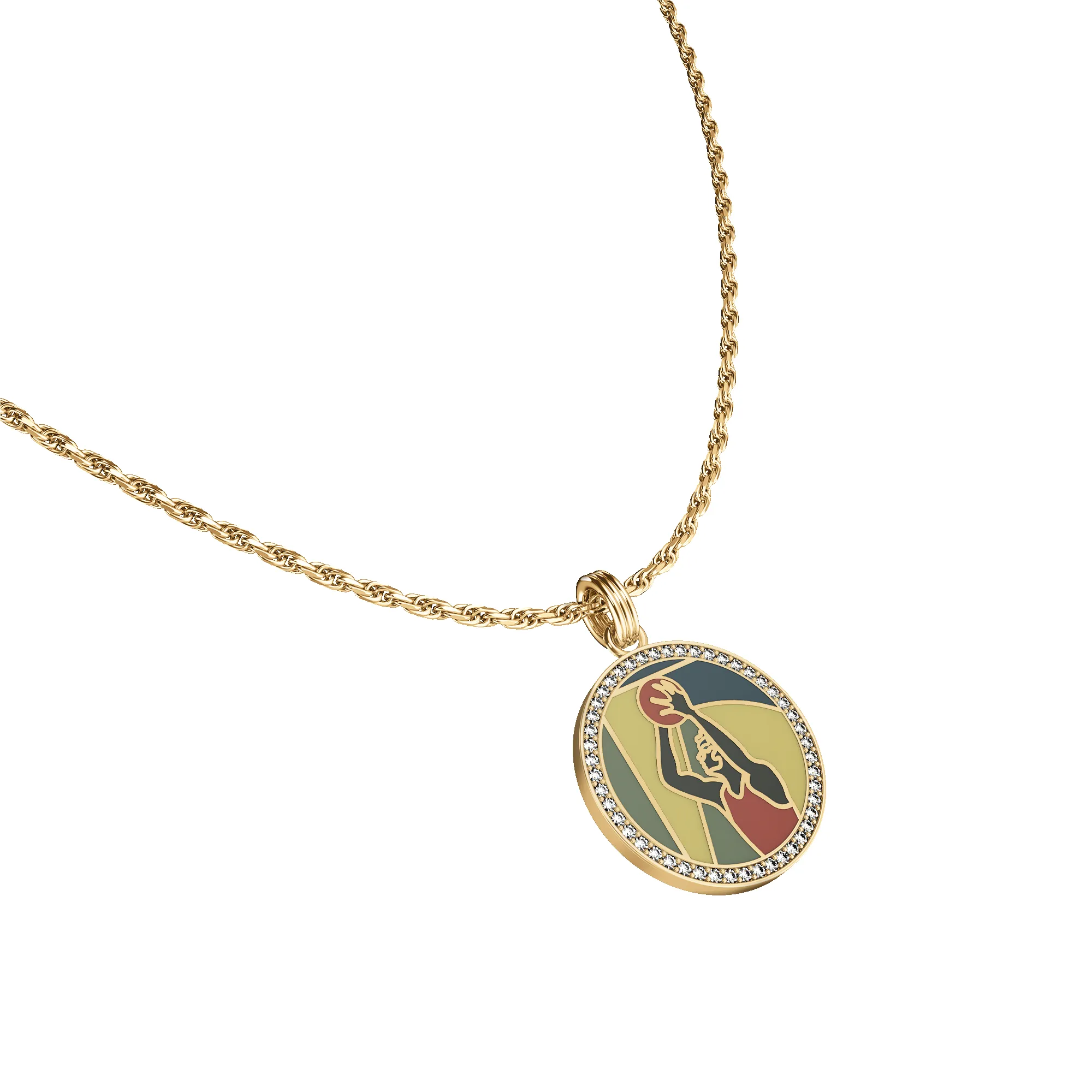 'Victory Emblem' Basketball Diamond Pendant sold by Pascal Design Official product image thumbnail 2