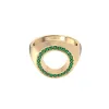 Disc Halo Gemstone Signet Ring sold by Pascal Design Official