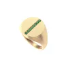 Disc Linear Gemstone Signet Ring sold by Pascal Design Official
