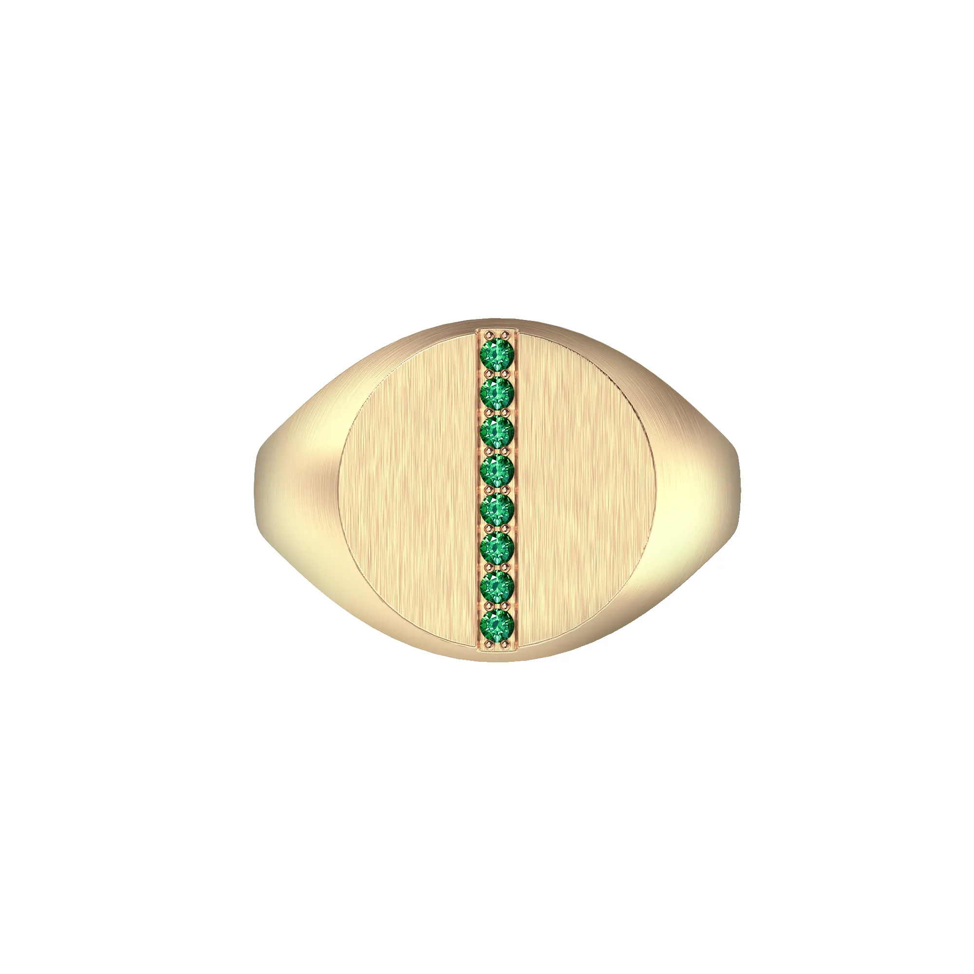 Disc Linear Gemstone Signet Ring sold by Pascal Design Official product image thumbnail 3