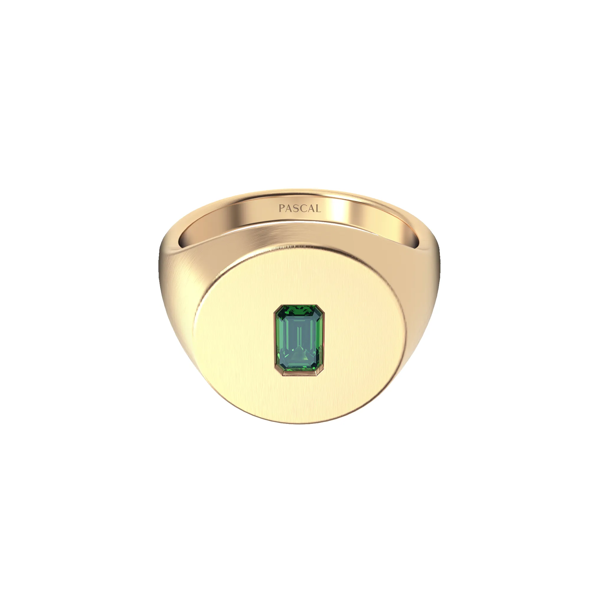 Disc Gemstone Signet Ring sold by Pascal Design Official