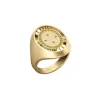 'Victory Emblem' Tennis Diamond Signet Ring sold by Pascal Design Official