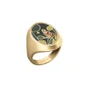 'Victory Emblem' Tennis Diamond Signet Ring sold by Pascal Design Official