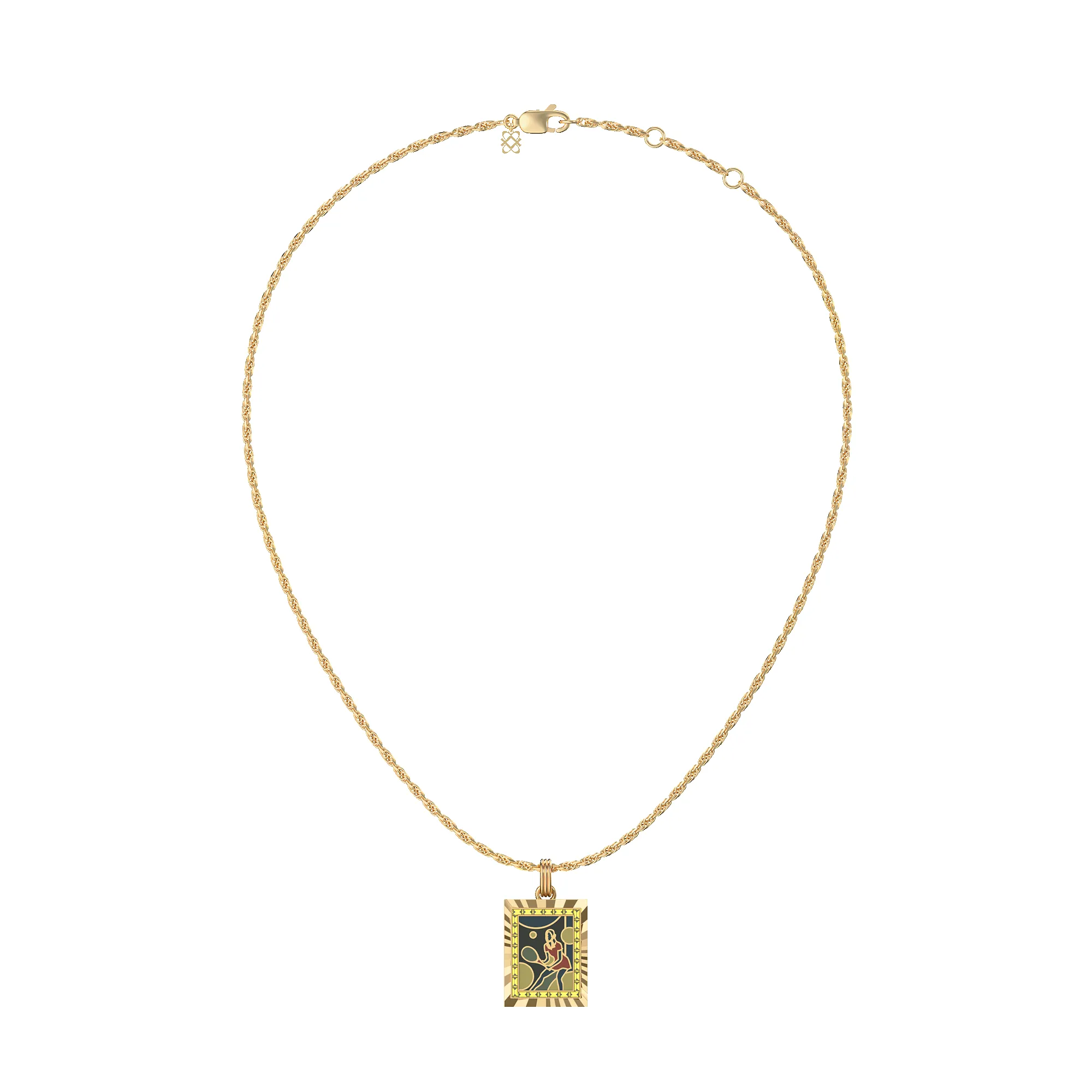 'Victory Emblem' Tennis Gemstone Pendant sold by Pascal Design Official product image thumbnail 4