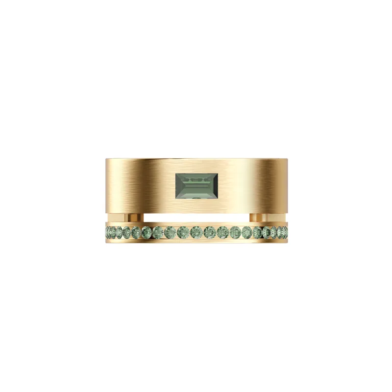 Timeless Gemstone Wide Band Ring sold by Pascal Design Official