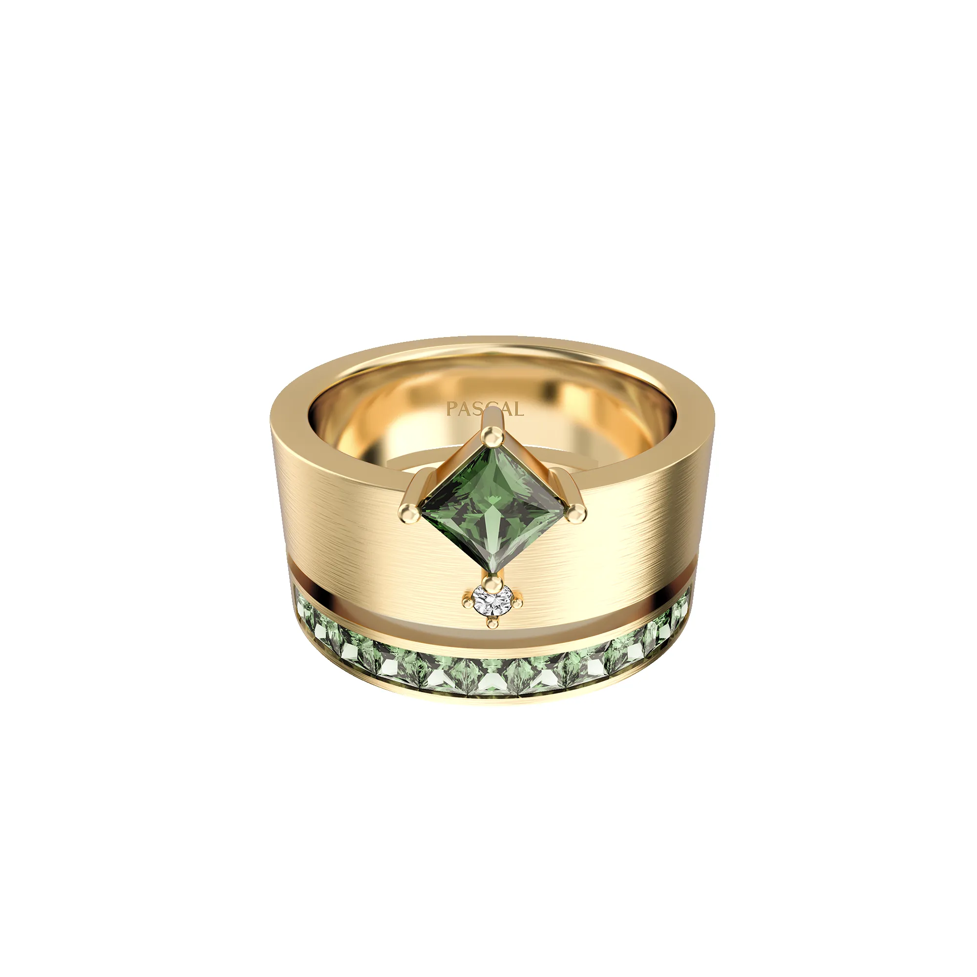 Luxe Gemstone Wide Band Ring sold by Pascal Design Official product image thumbnail 3