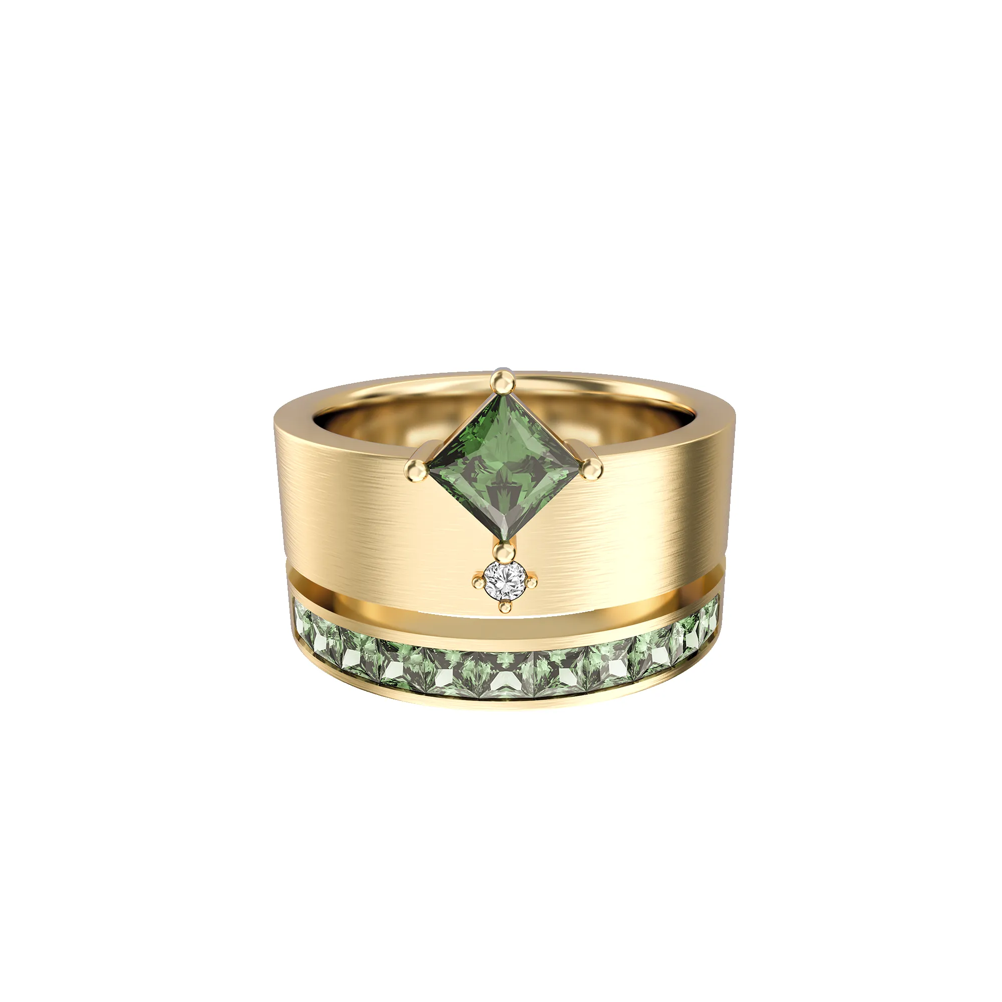 Luxe Gemstone Wide Band Ring sold by Pascal Design Official product image thumbnail 4